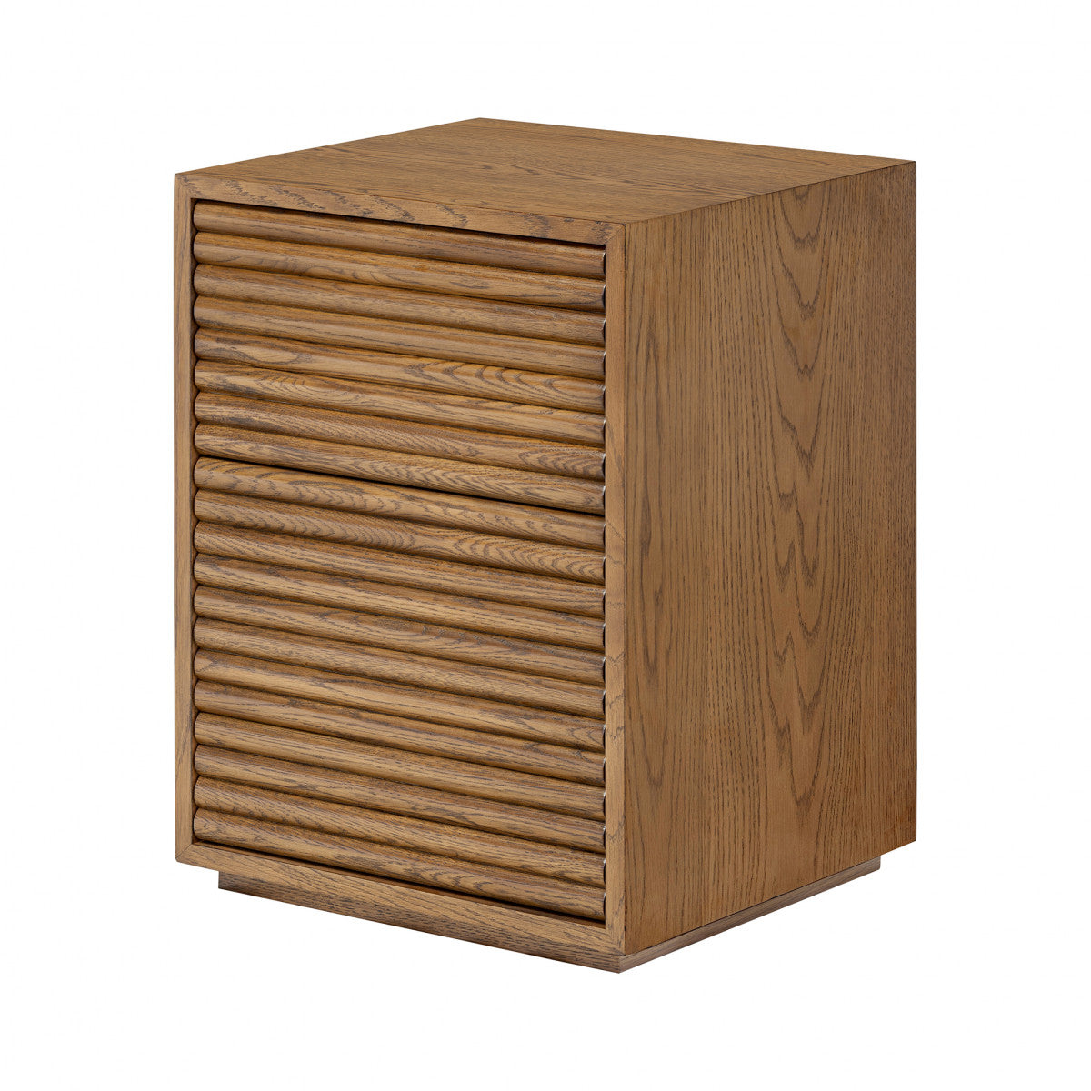 D.I. Designs Charlton Ribbed Walnut 2 Drawer Bedside Table