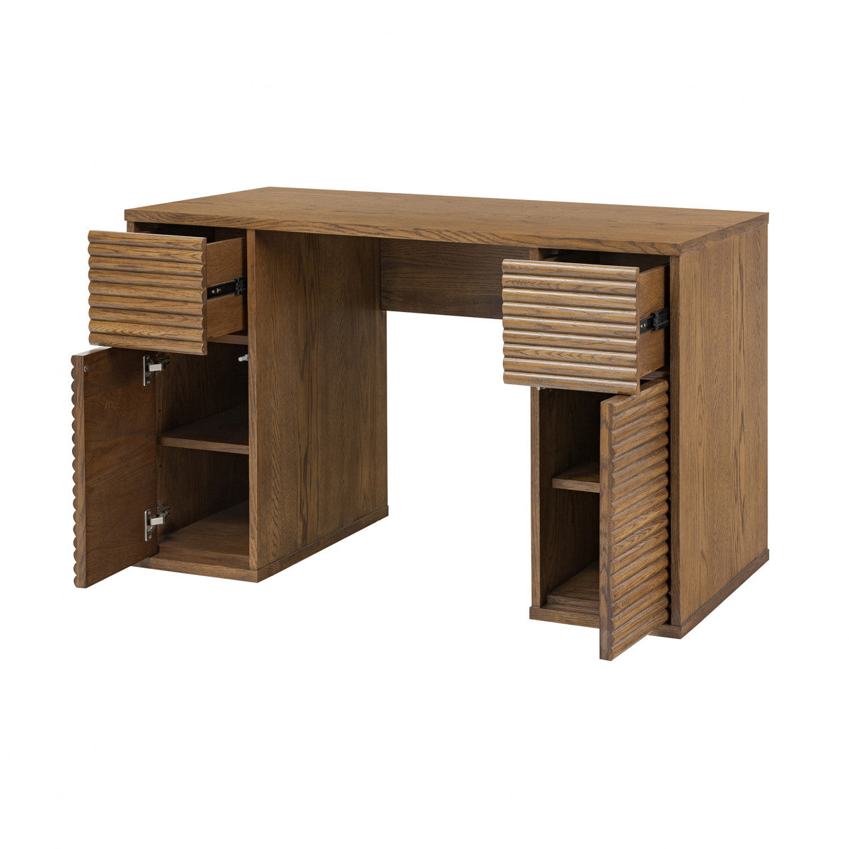 D.I. Designs Charlton Ribbed Walnut Desk