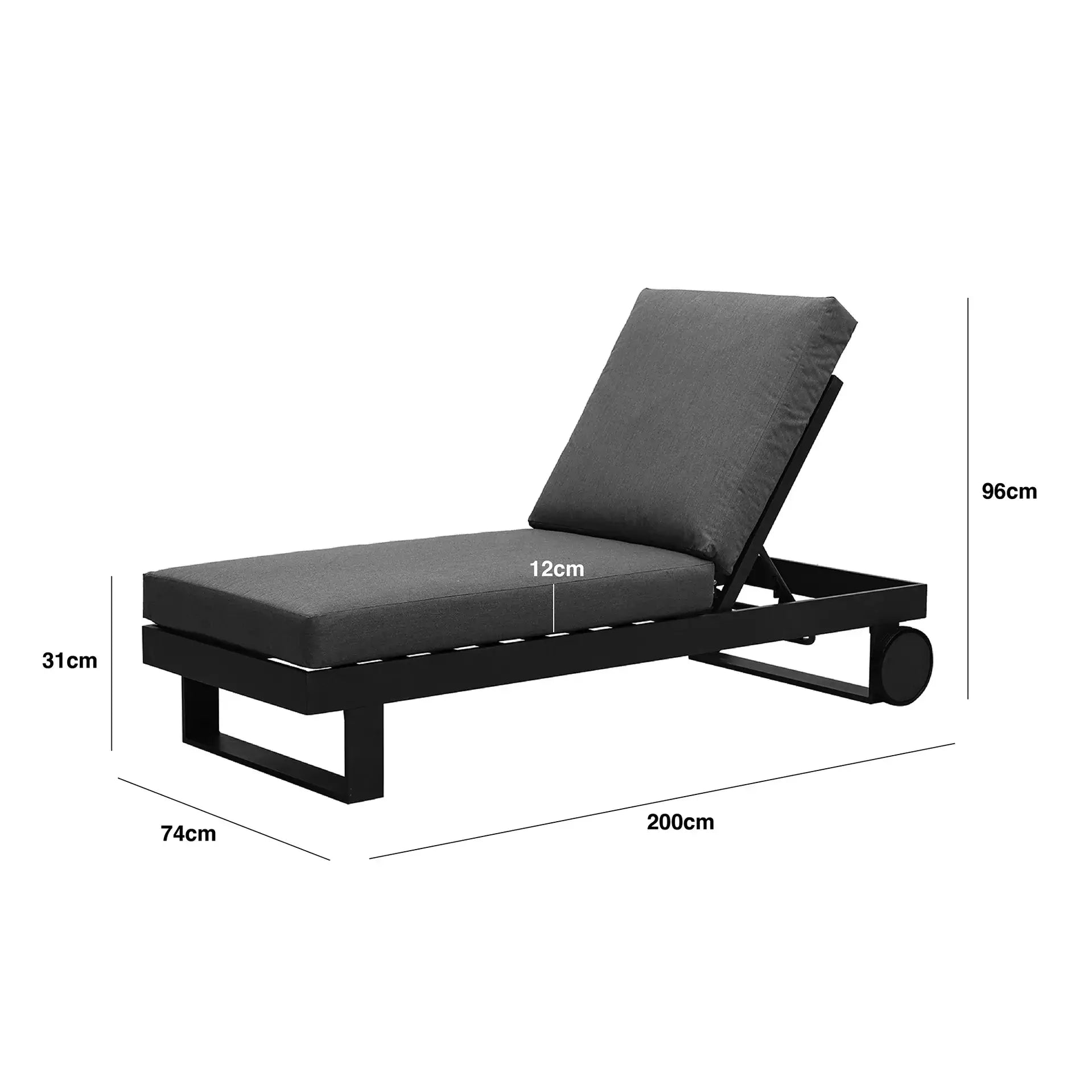 Amalfi Sunlounger (No Arms)