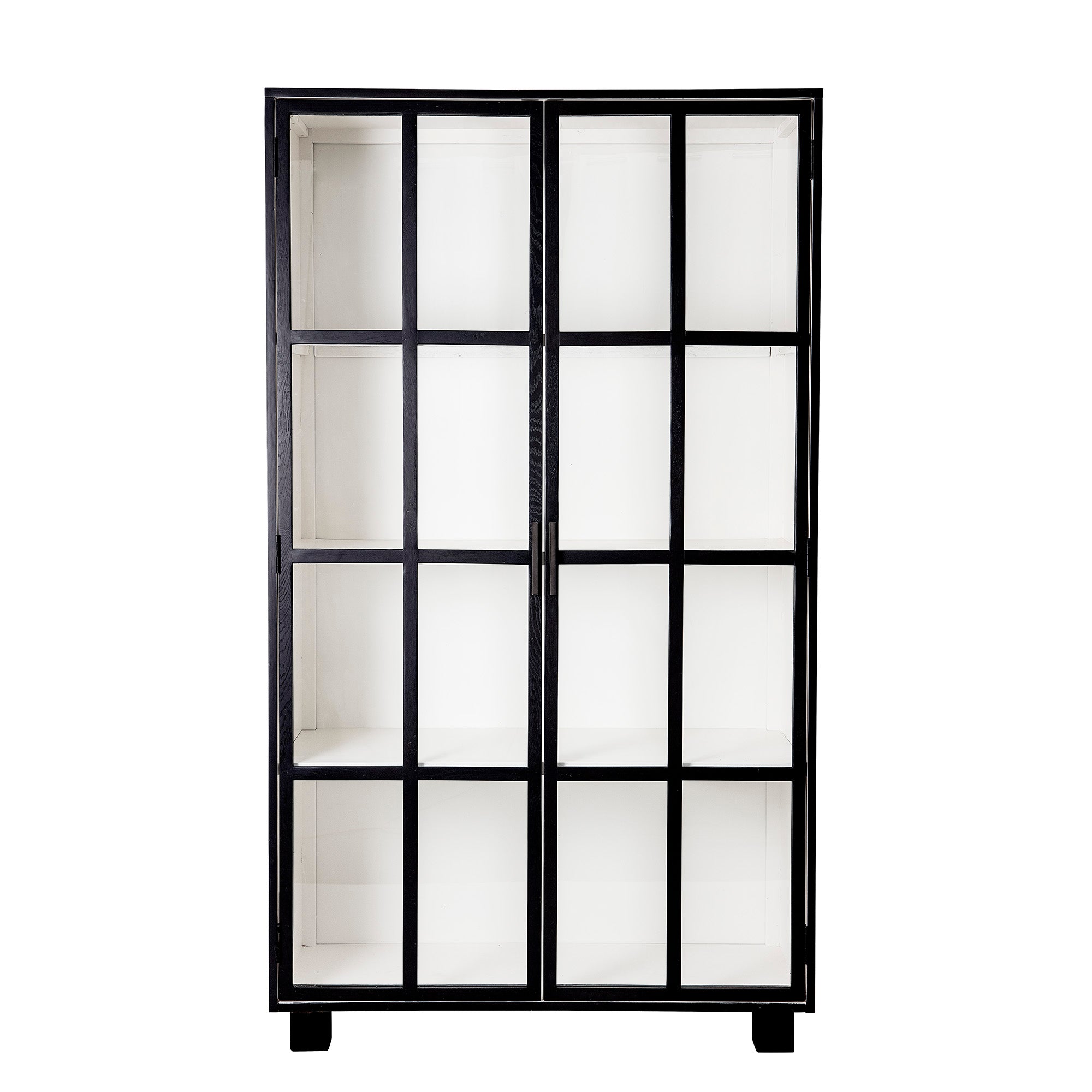 Bloomingville Isabel Cabinet in Black Oak, 2 Doors and 3 Shelves