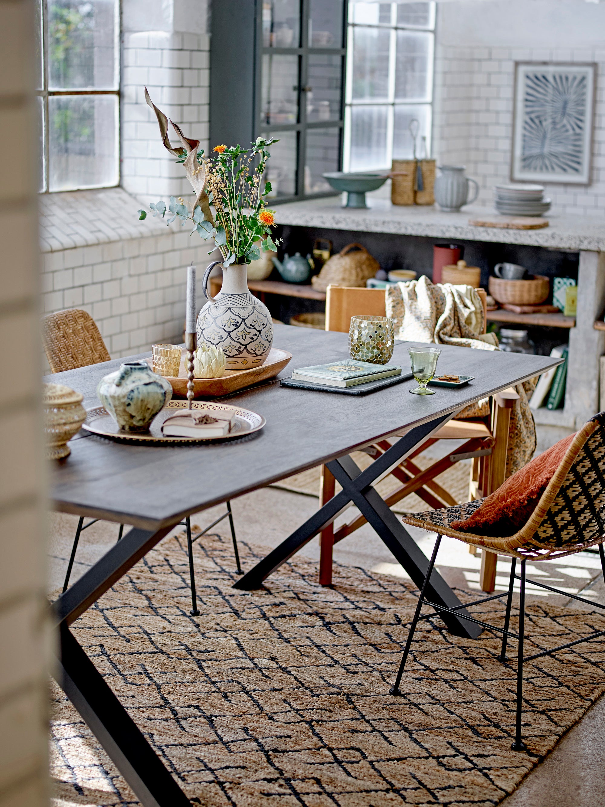 Bloomingville Maldon Dining Table in Brown Oak