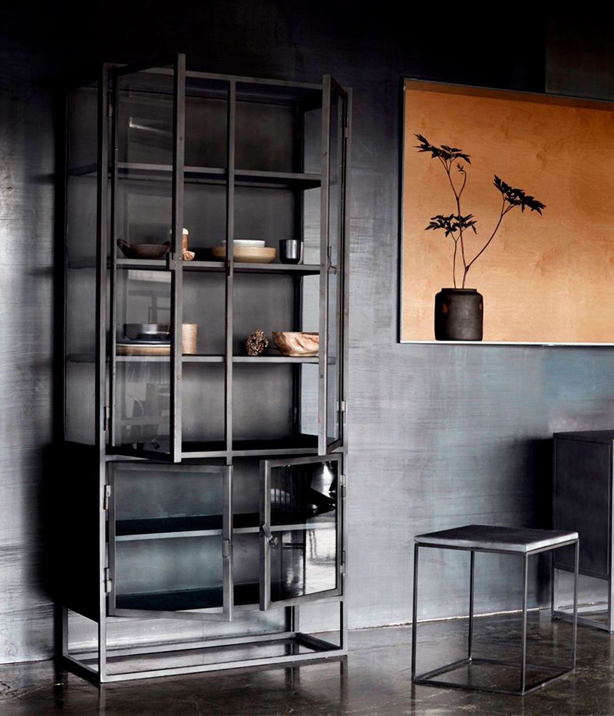 Muubs Boston High Cabinet in Black Iron