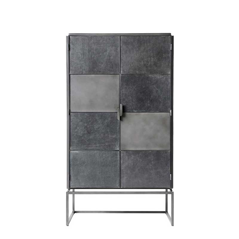 Muubs Auston High Cabinet in Black Iron/Leather