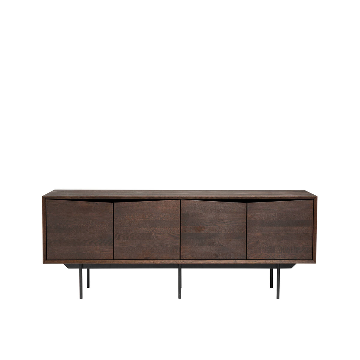 Muubs Wing Sideboard in Smoked Solid Oak with 4 Doors