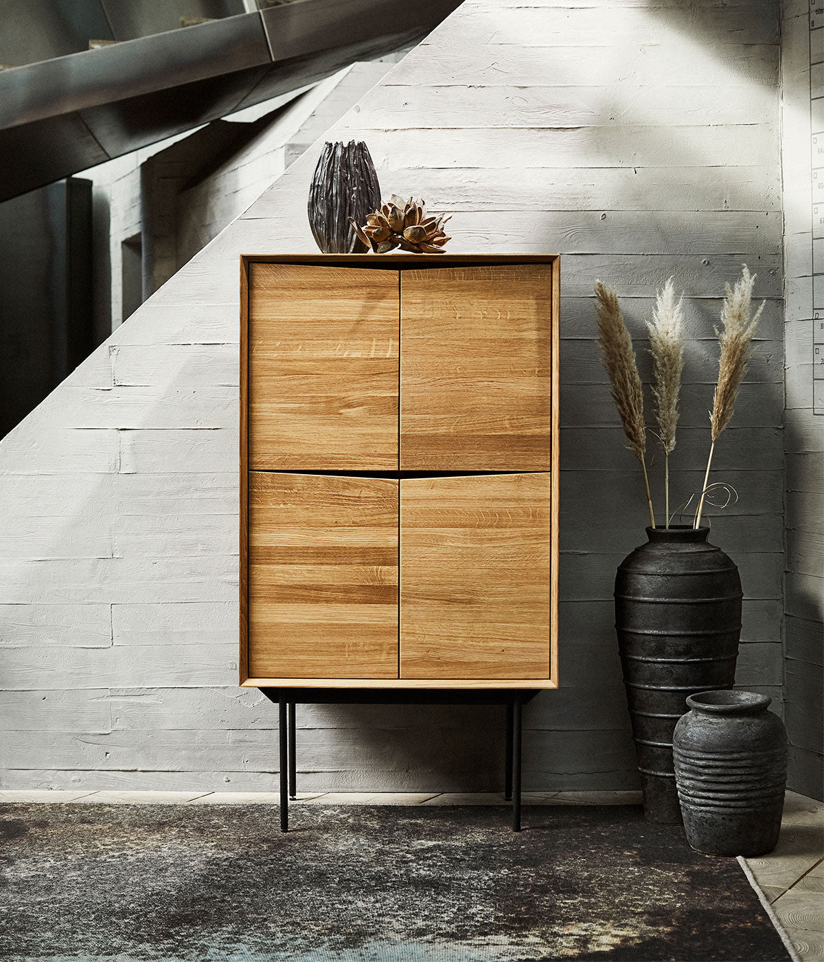 Muubs Wing Highboard in Natural Oil Oak