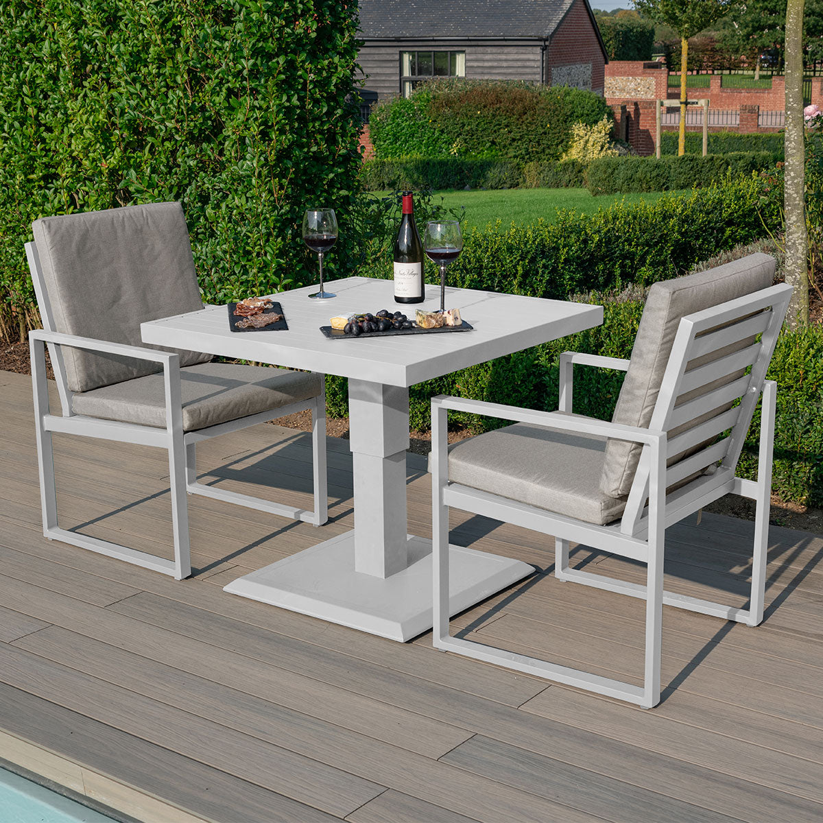 Amalfi 3 Piece Bistro Set with Rising Table