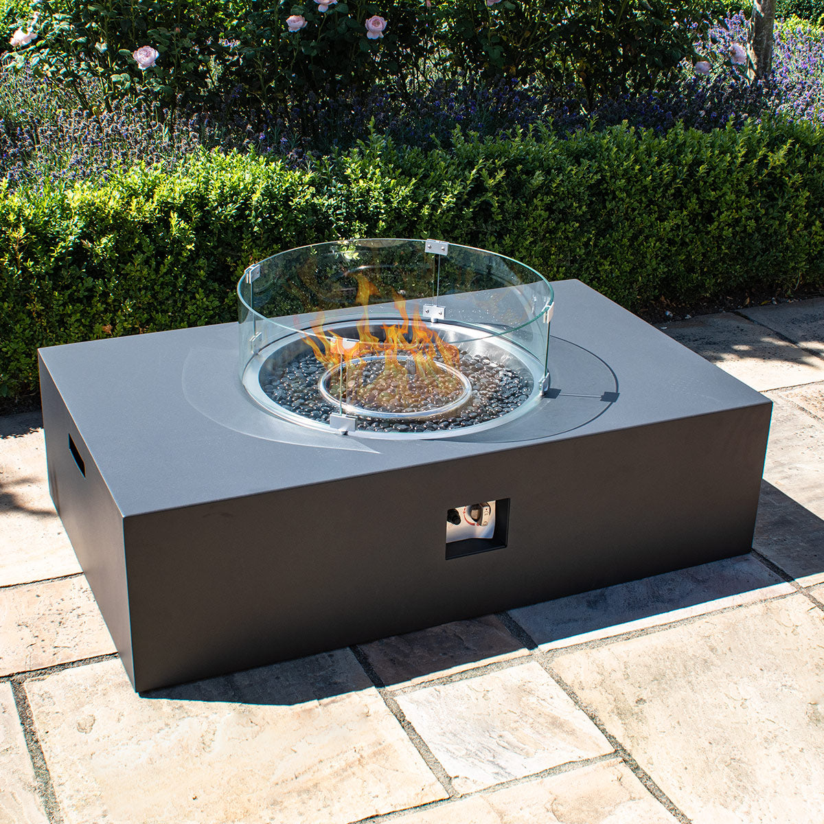 Rectangular Gas Firepit Coffee Table