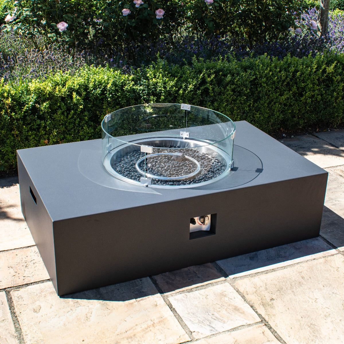 Rectangular Gas Firepit Coffee Table