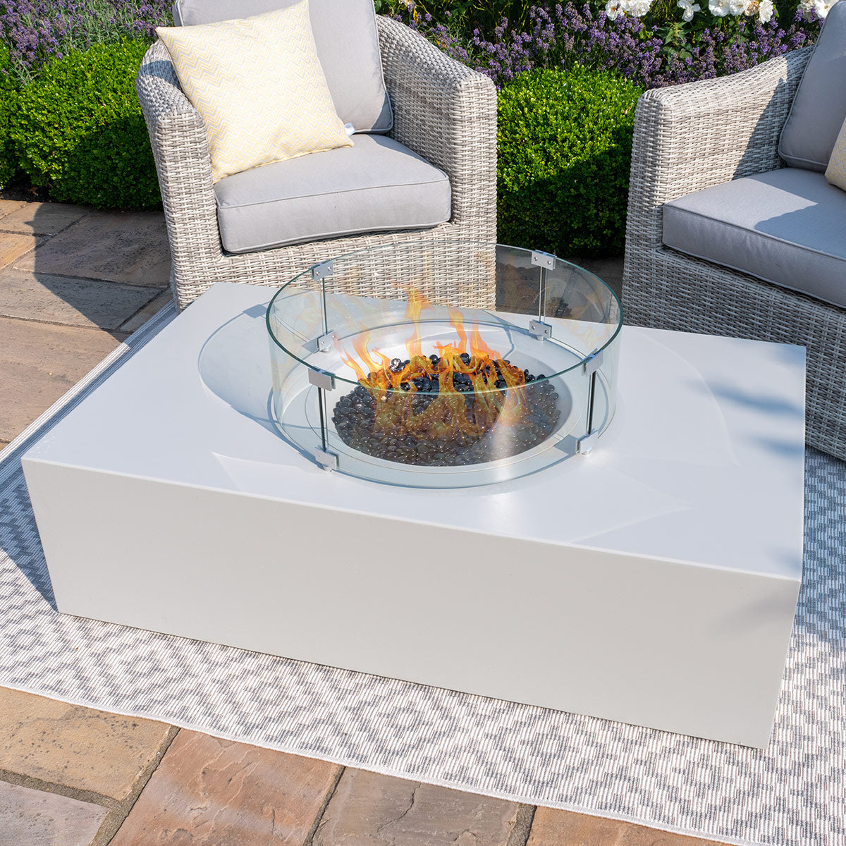 Rectangular Gas Firepit Coffee Table