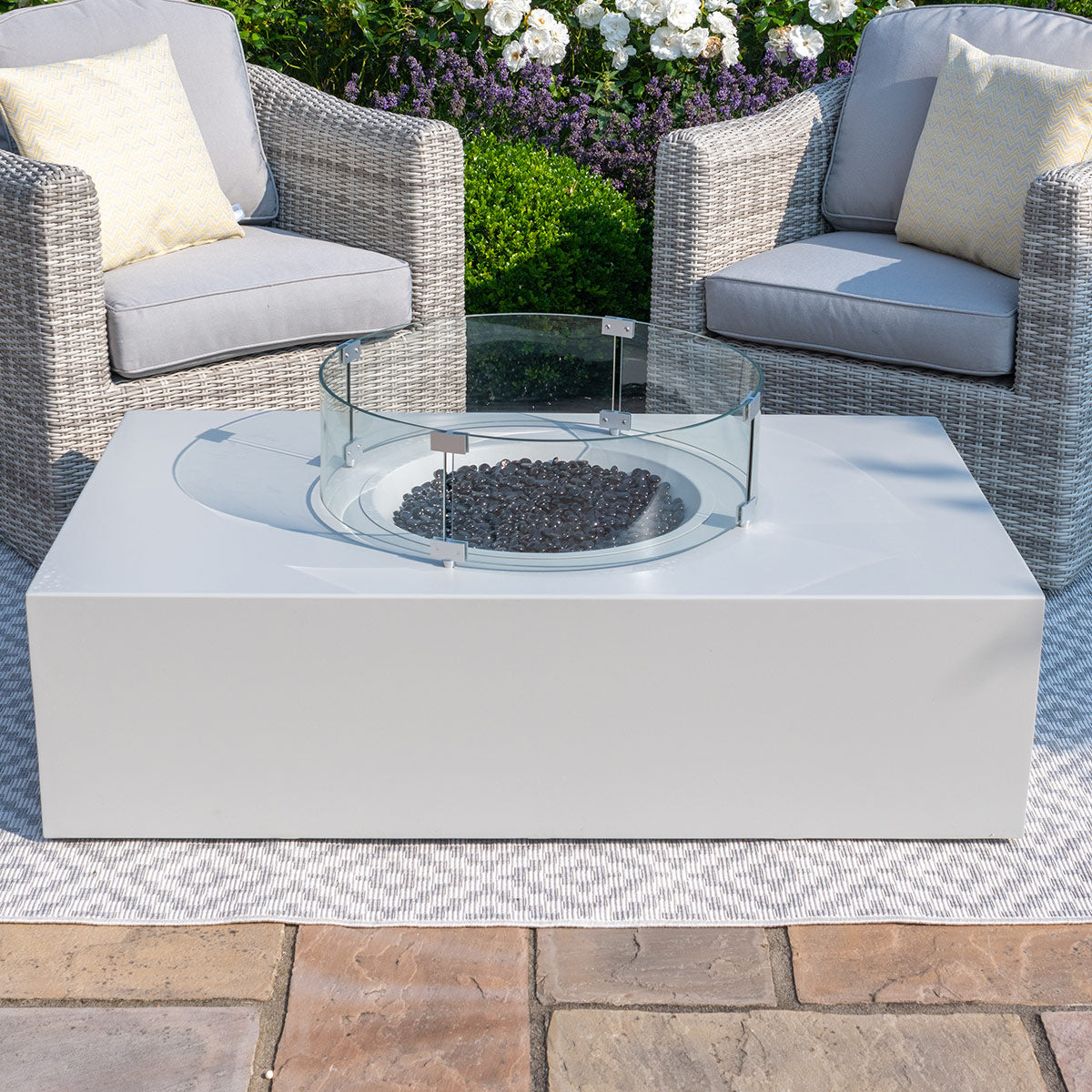 Rectangular Gas Firepit Coffee Table