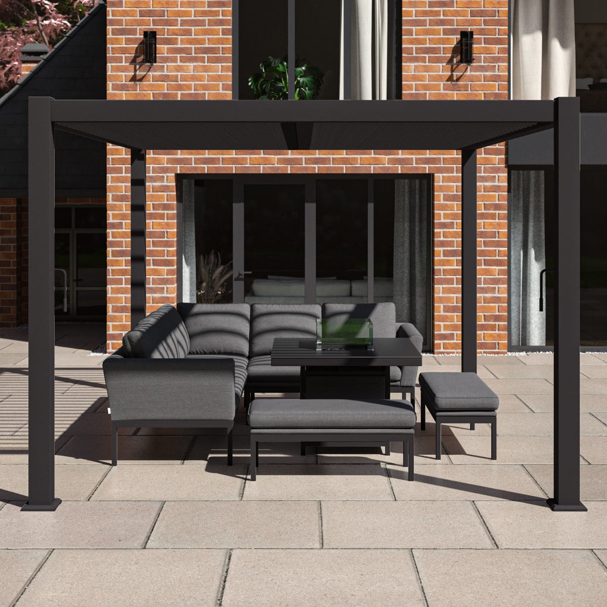 Como Pergola Aluminium Rectangular 3x4 Frame Only