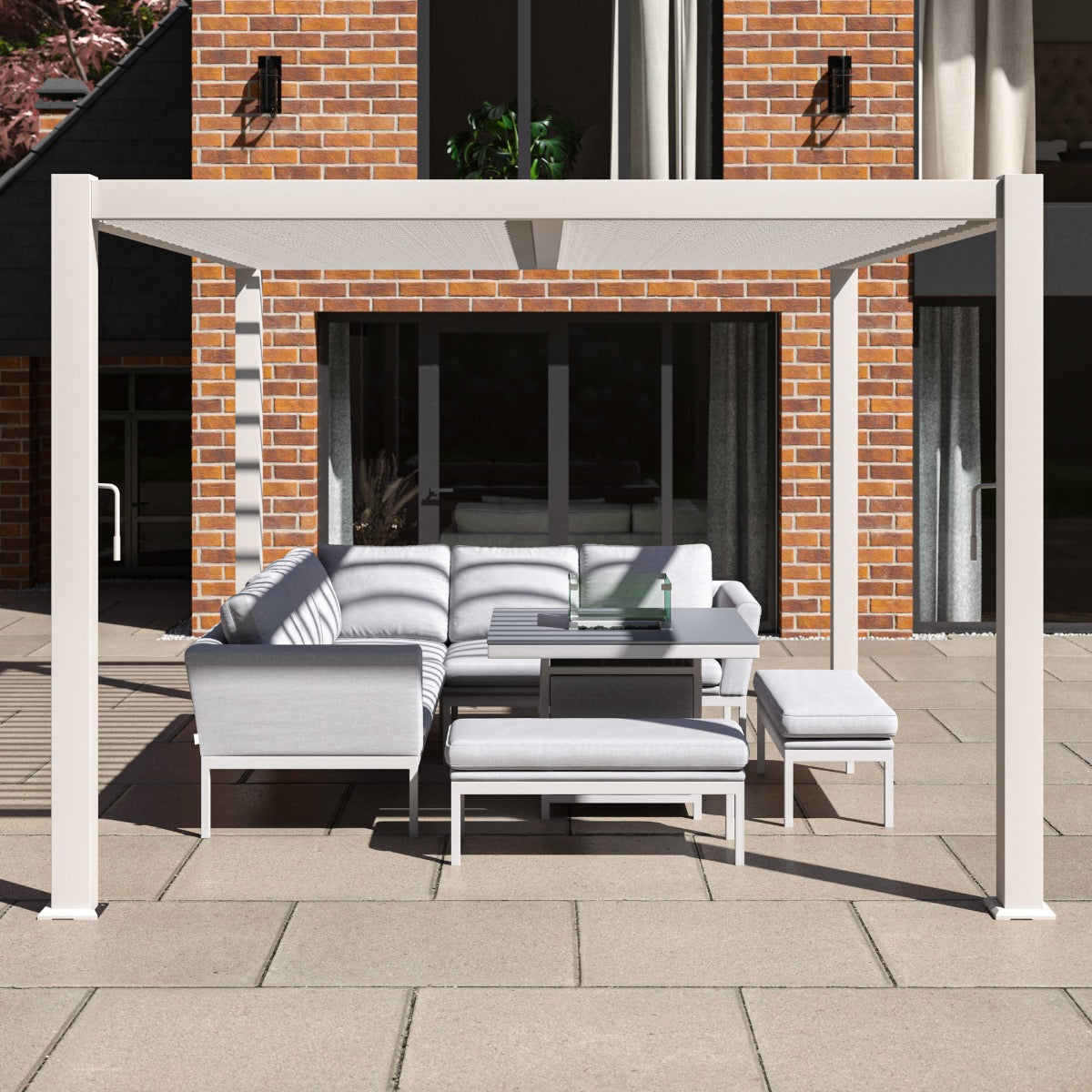 Como Pergola Aluminium Rectangular 3x4 Frame Only