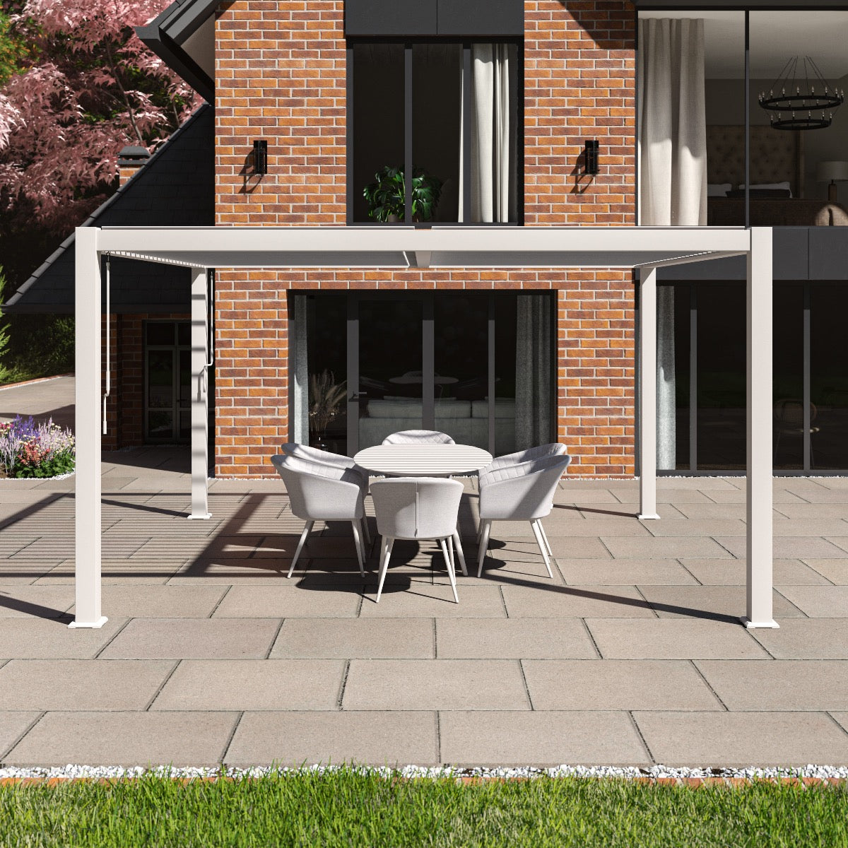 Como Pergola Aluminium Square 4x4 Frame Only