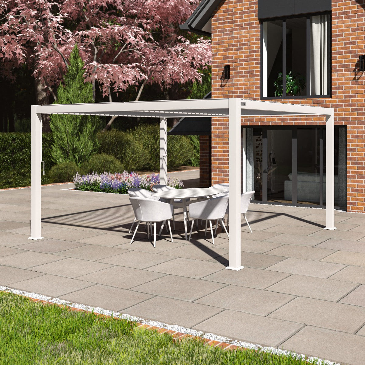 Como Pergola Aluminium Square 4x4 Frame Only