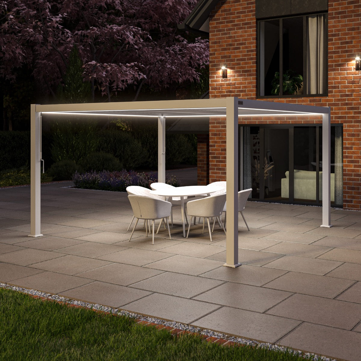 Como Pergola Aluminium Square 4x4 Frame Only