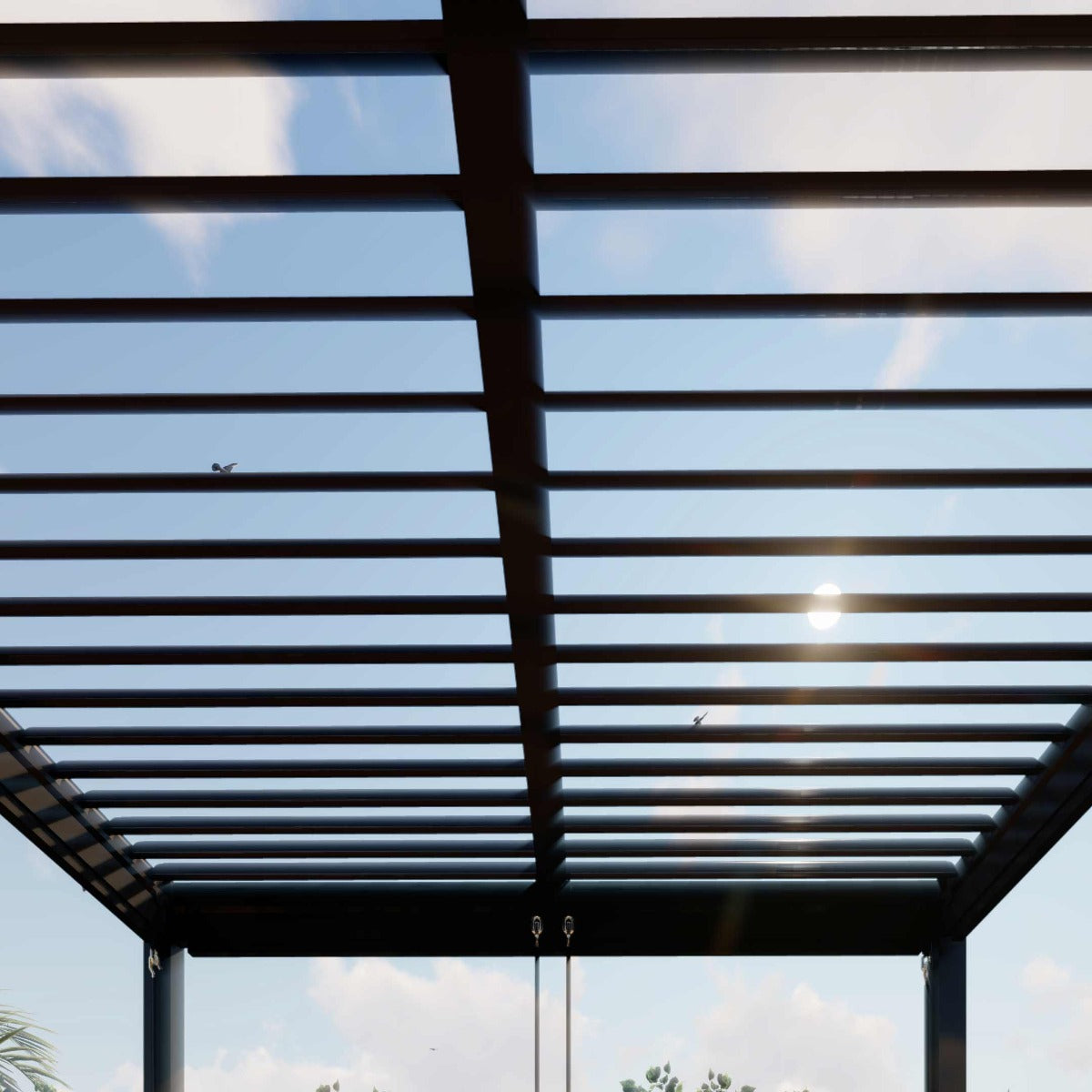 Como Pergola Aluminium Rectangular 3x4 with 4 Drop Sides