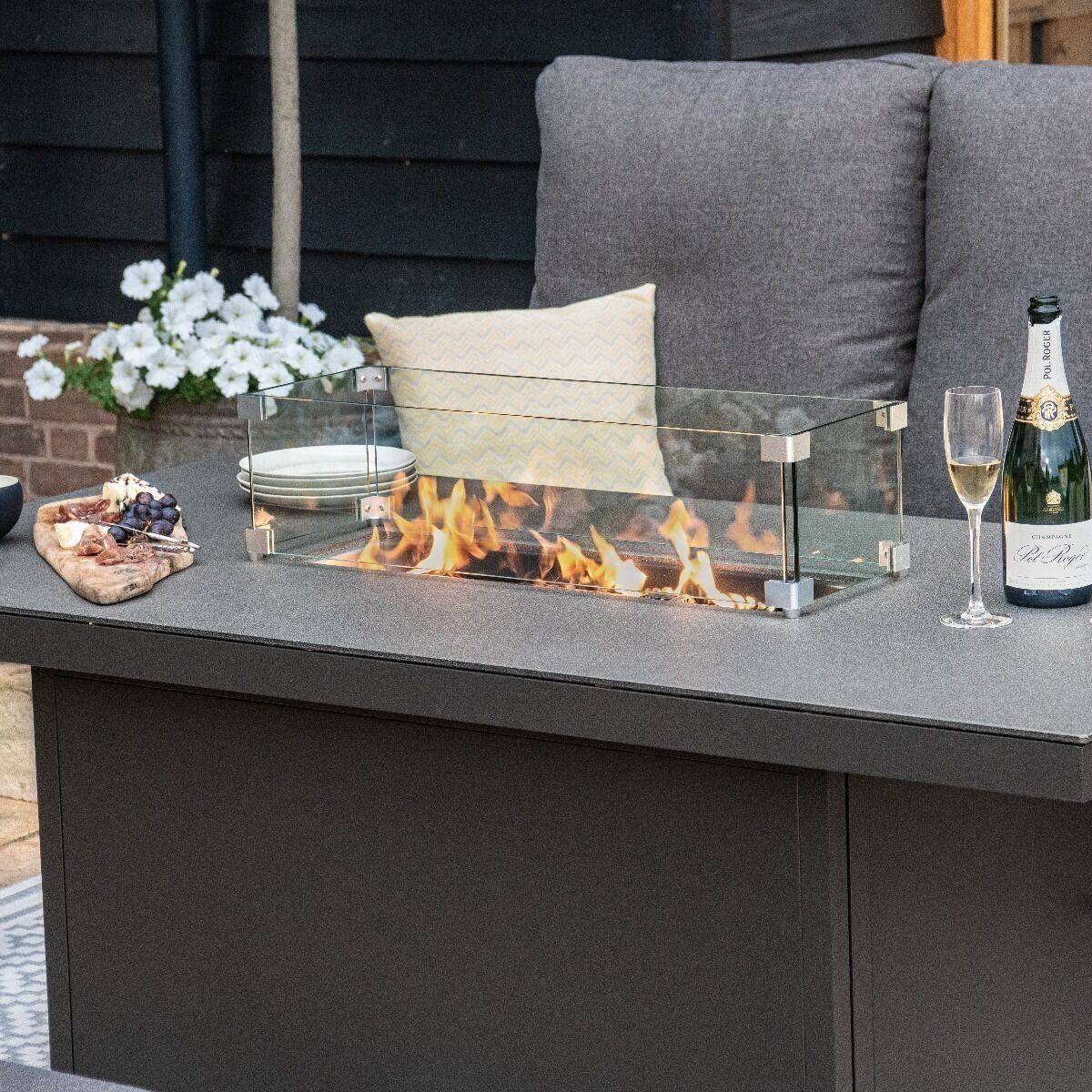 Aluminium Fire Pit Dining Table