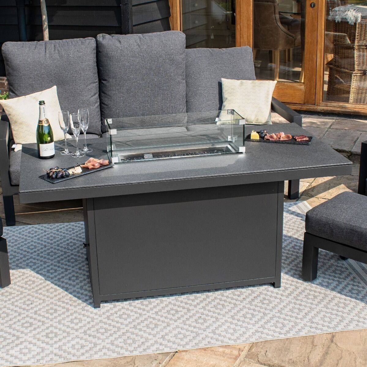 Aluminium Fire Pit Dining Table