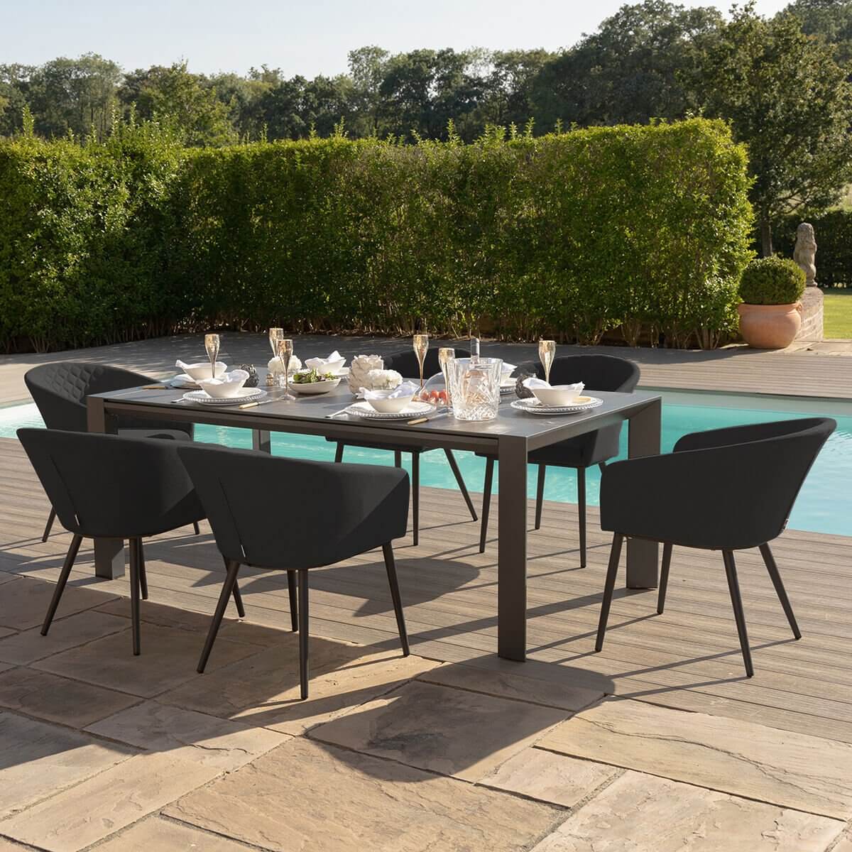 Ambition 6-10 Seat Universal Extending Dining Table with 10 Chairs