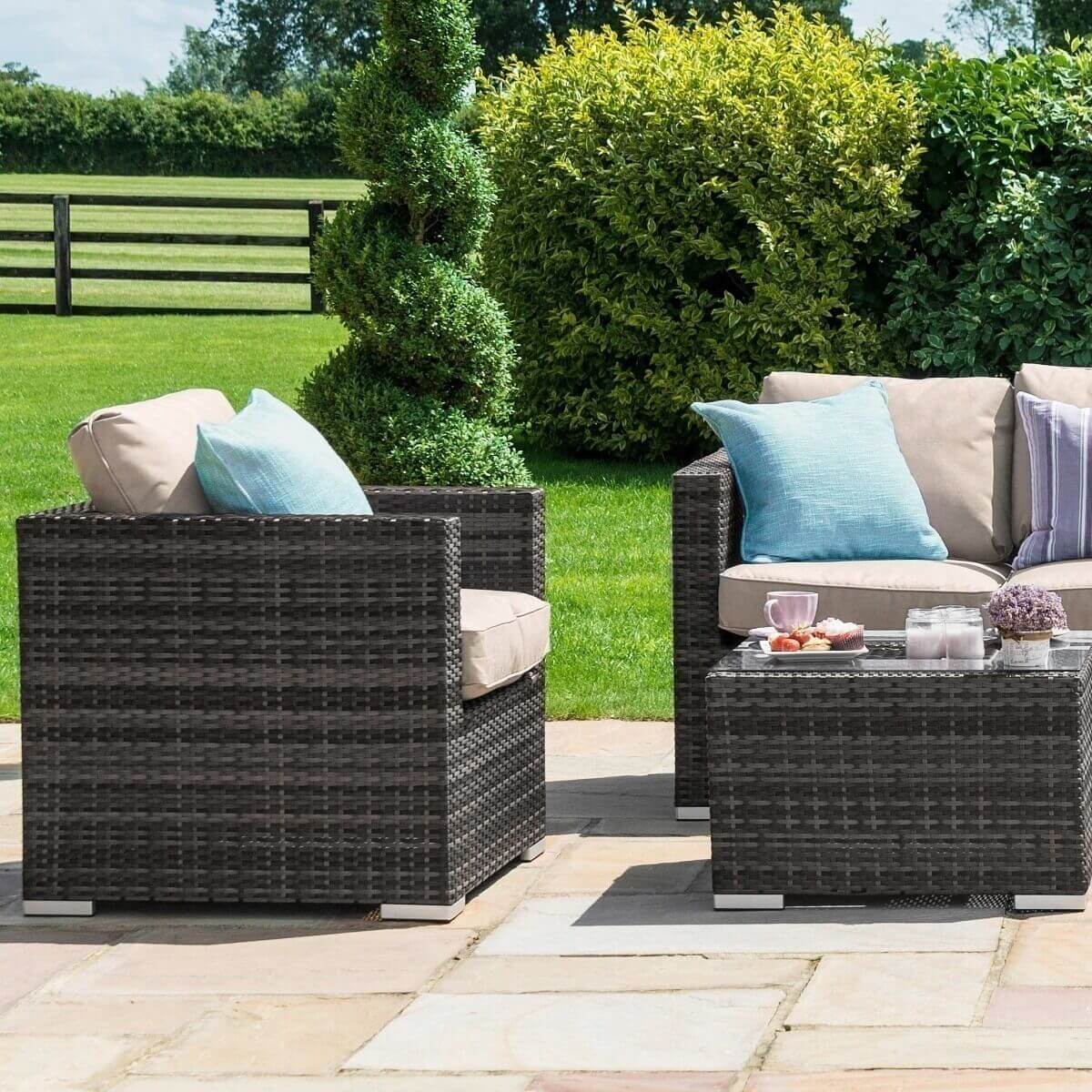 Georgia 3 Seat Sofa Set with Ice Bucket