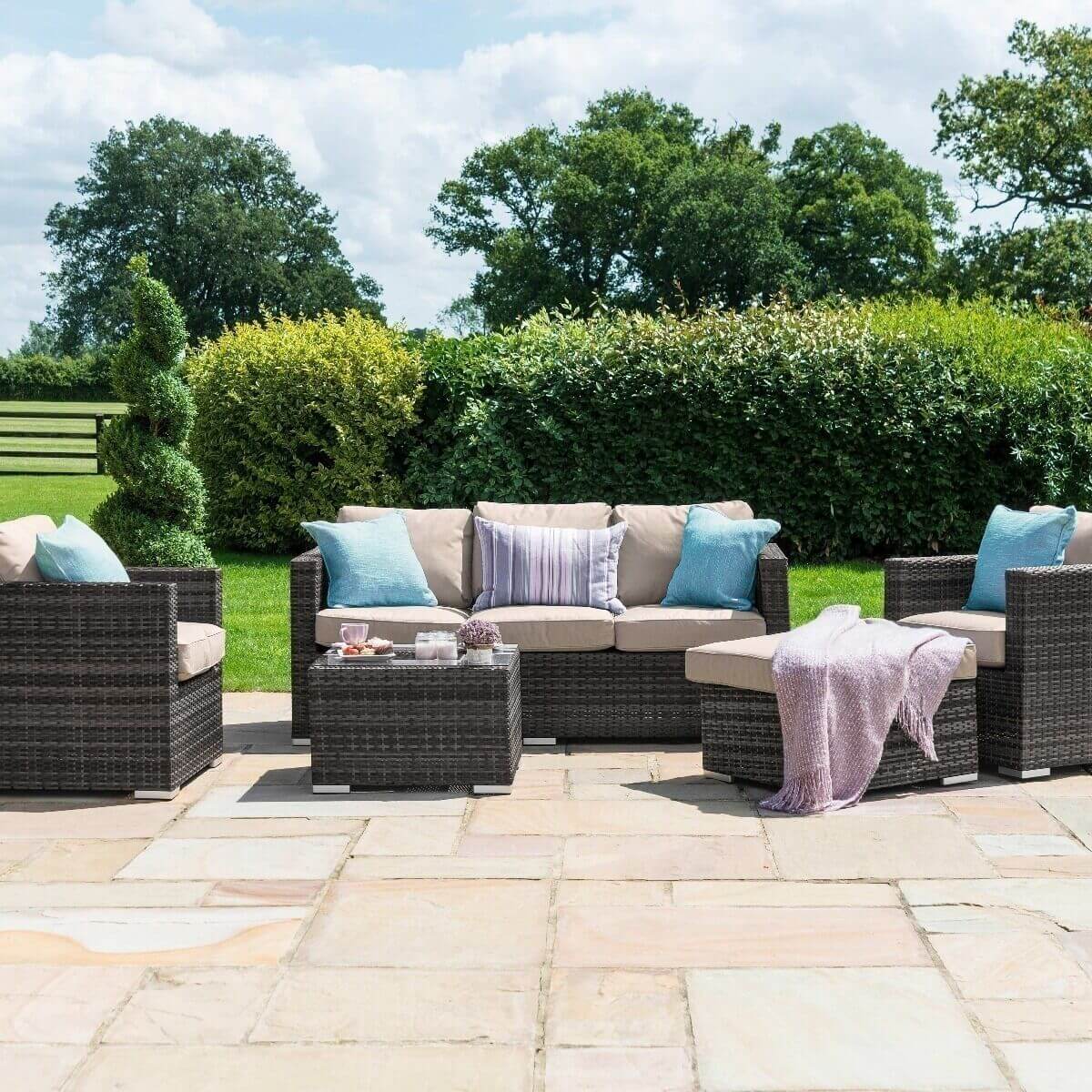 Georgia 3 Seat Sofa Set with Ice Bucket