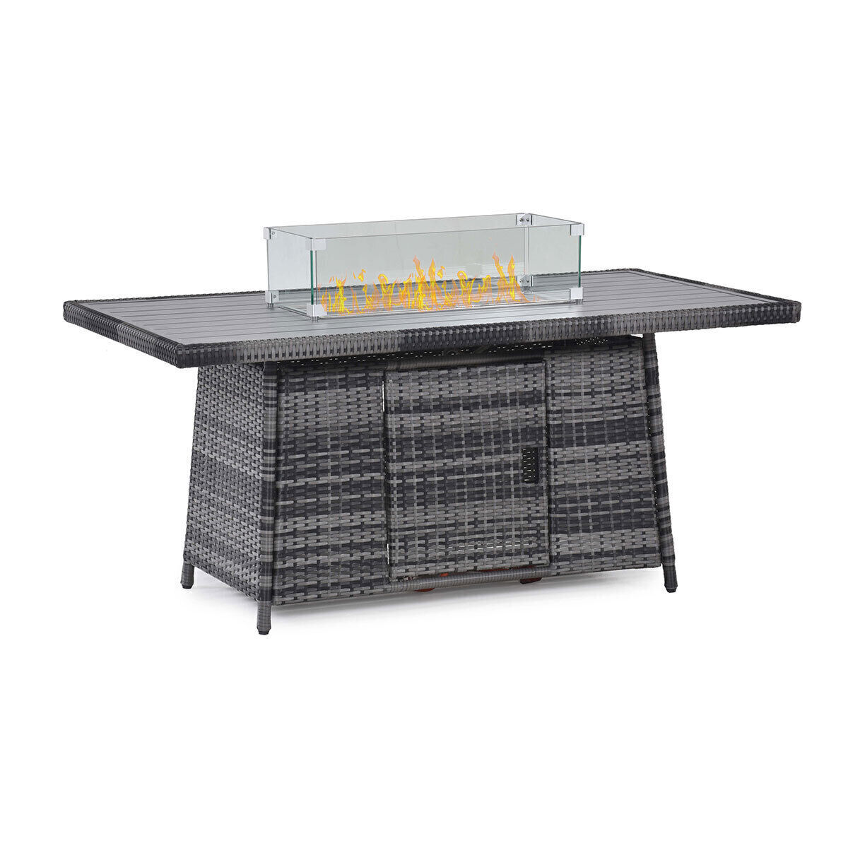 Kingston Corner Dining Set with Fire Pit