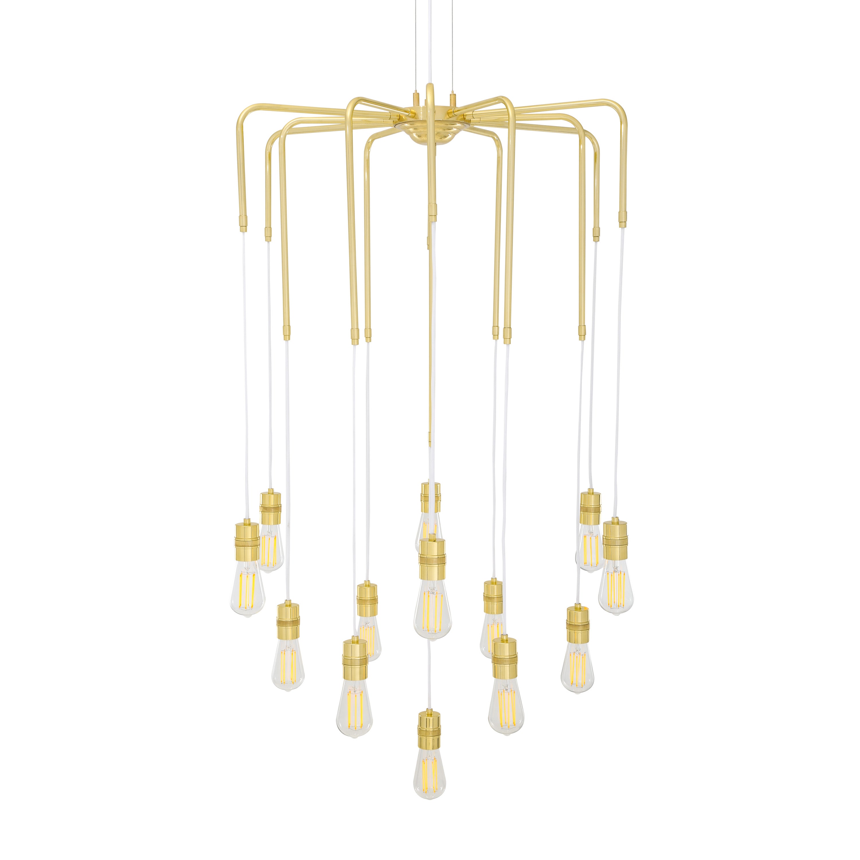 Sela Modern Brass Chandelier