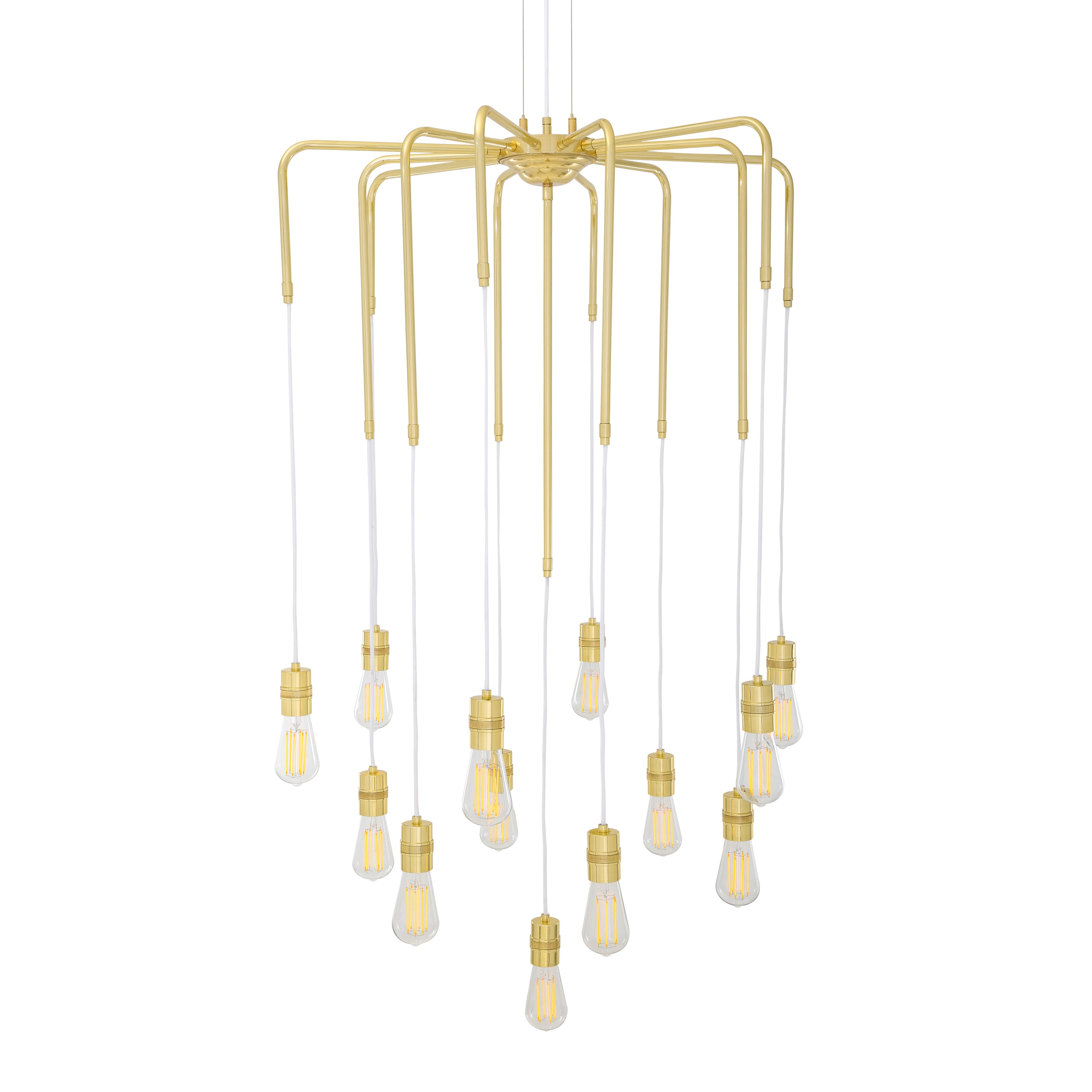 Sela Modern Brass Chandelier