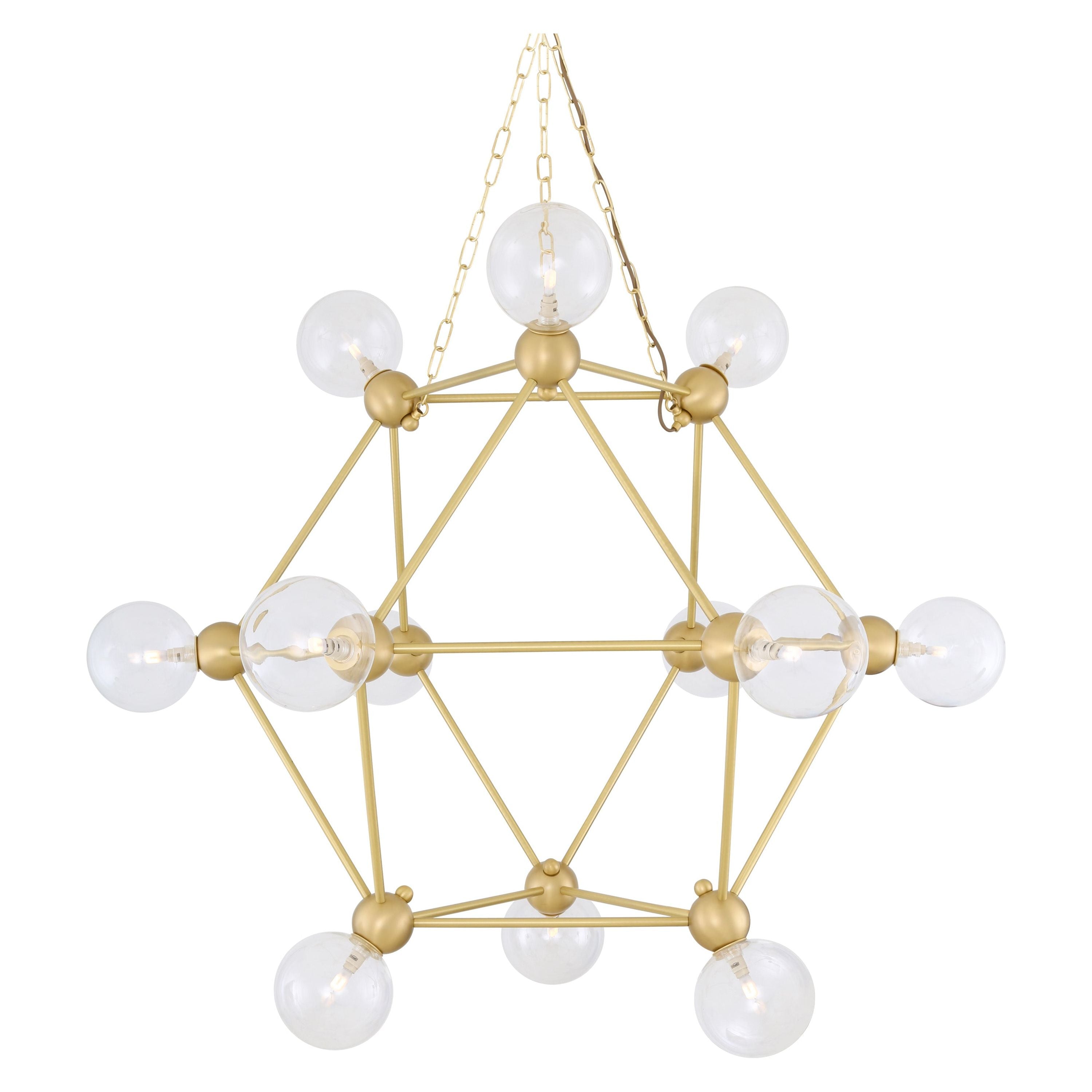 Helena Modern Glass Ball Chandelier