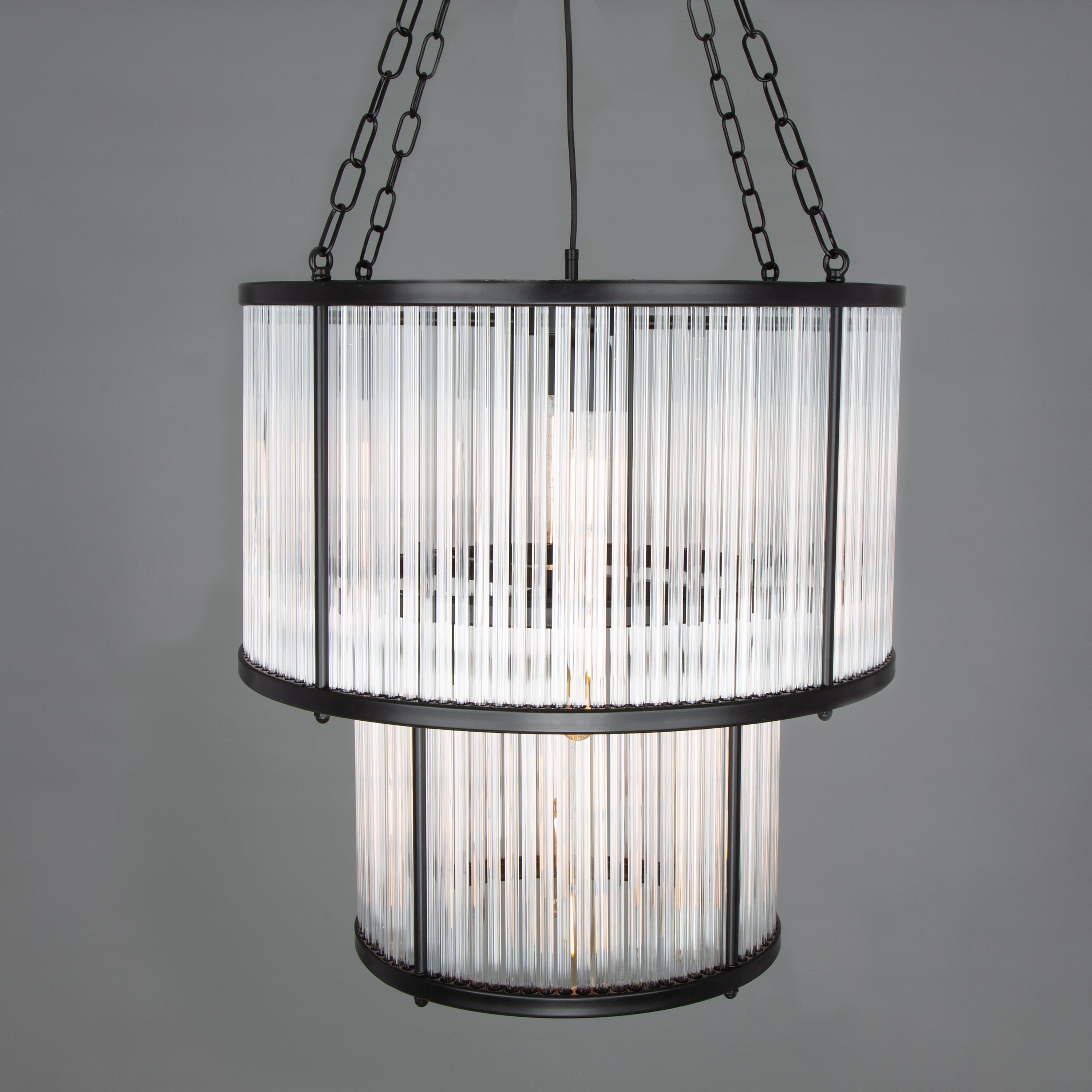 Caledon 2 Tier Chandelier with Glass Rods