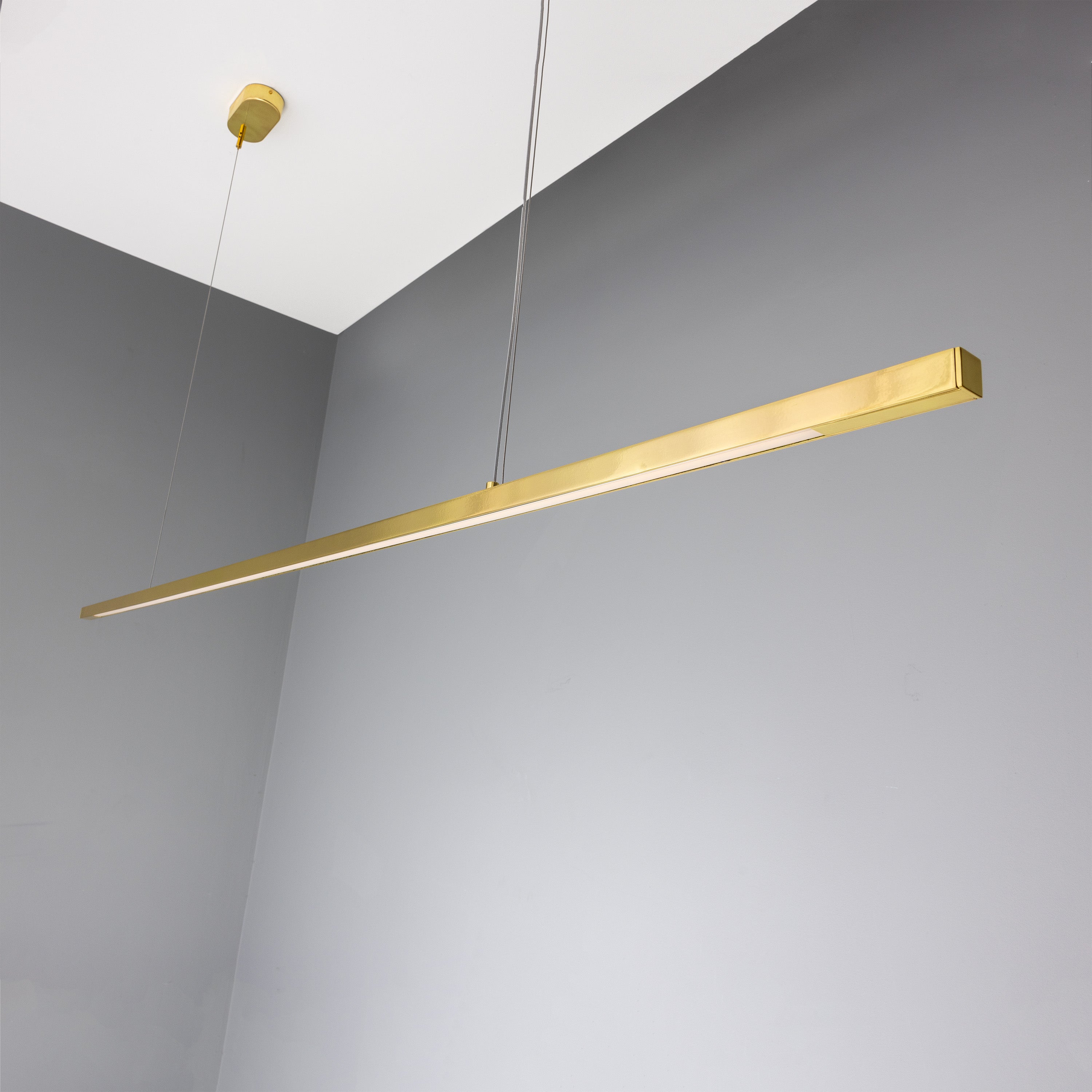 Fairfield Contemporary Brass Linear Pendant Light