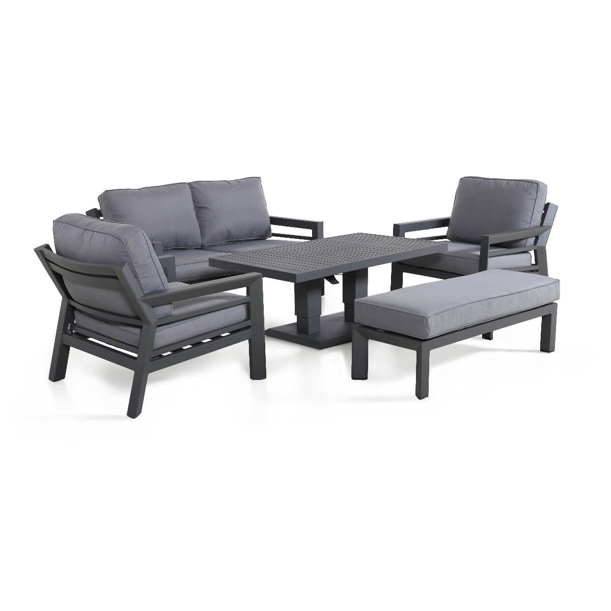 New York 2 Seat Sofa Set with Rising Table
