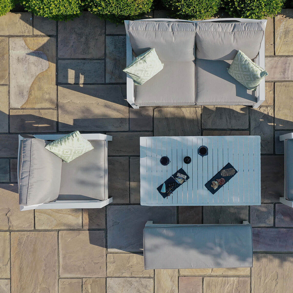 New York 2 Seat Sofa Set with Rising Table