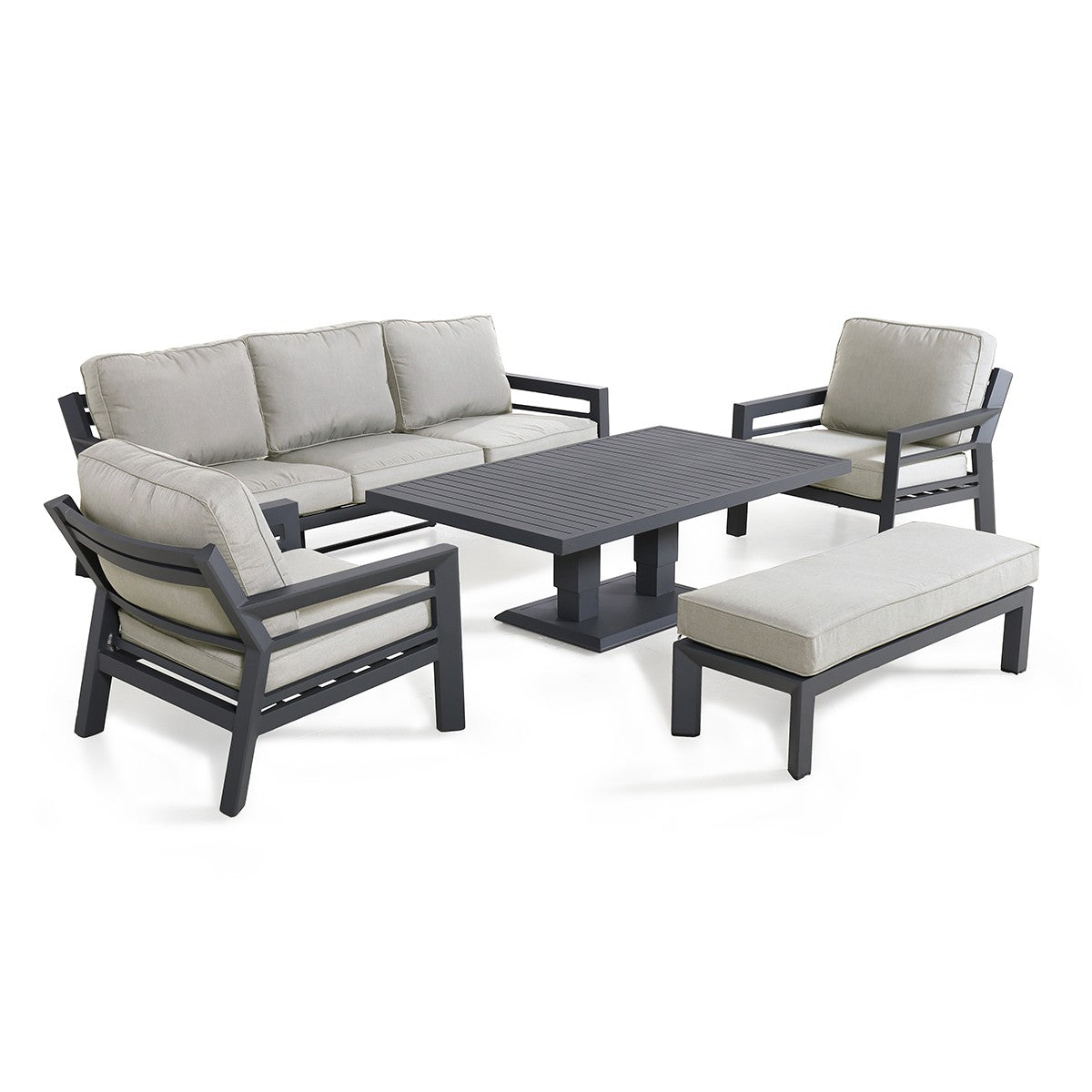 New York 3 Seat Sofa Set with Rising Table