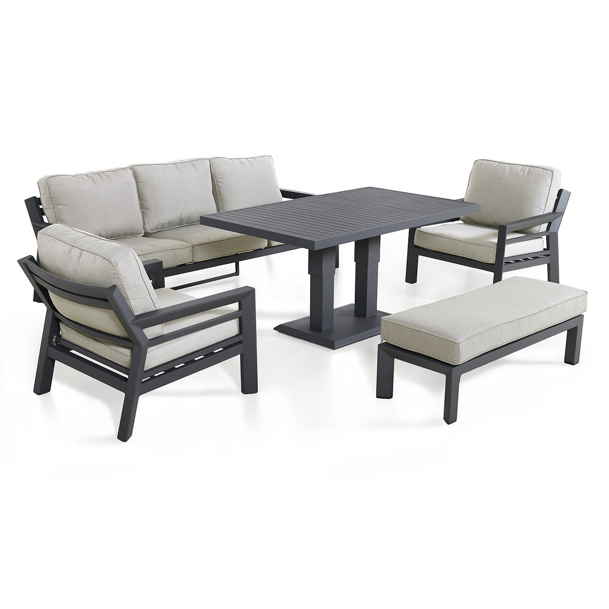 New York 3 Seat Sofa Set with Rising Table