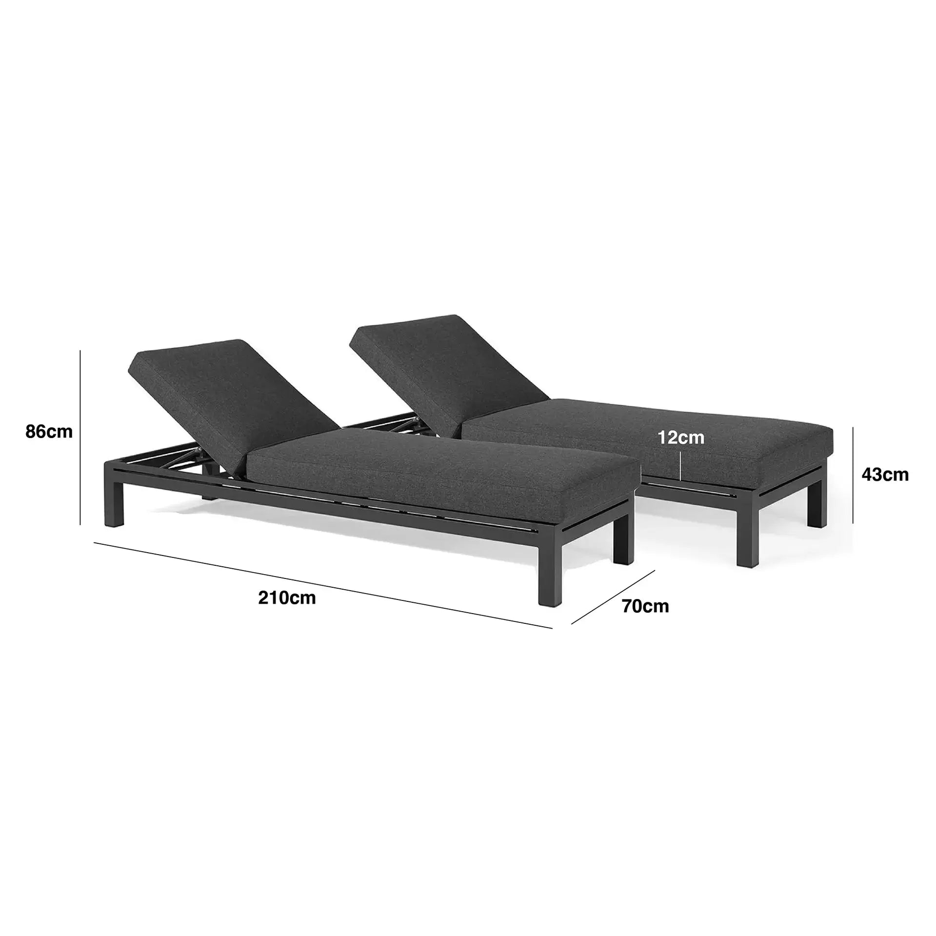 Oslo Double Sunlounger Set