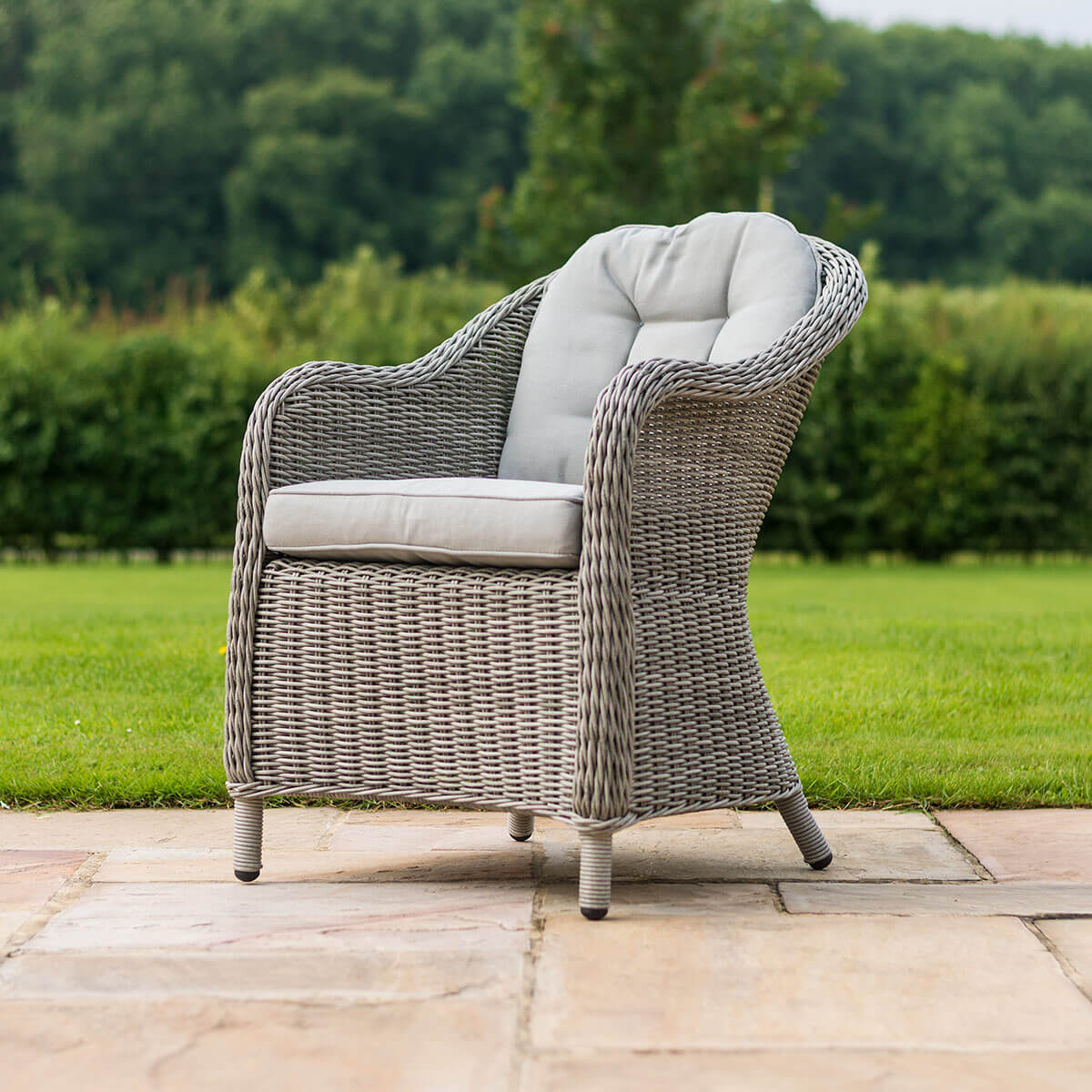 Oxford 6 Seat Round Ice Bucket Dining Set with Heritage Chairs and Lazy Susan