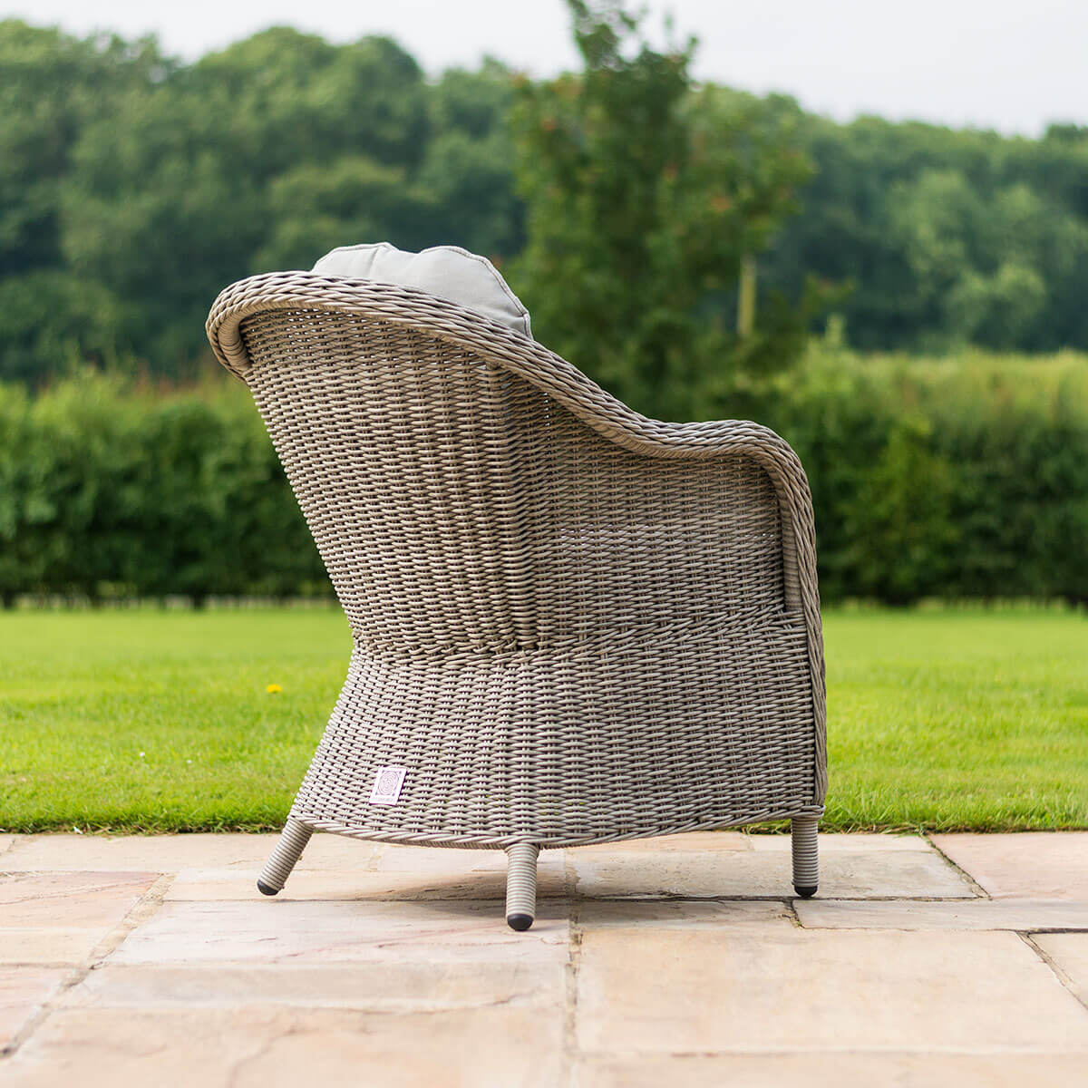 Oxford 6 Seat Round Ice Bucket Dining Set with Heritage Chairs and Lazy Susan