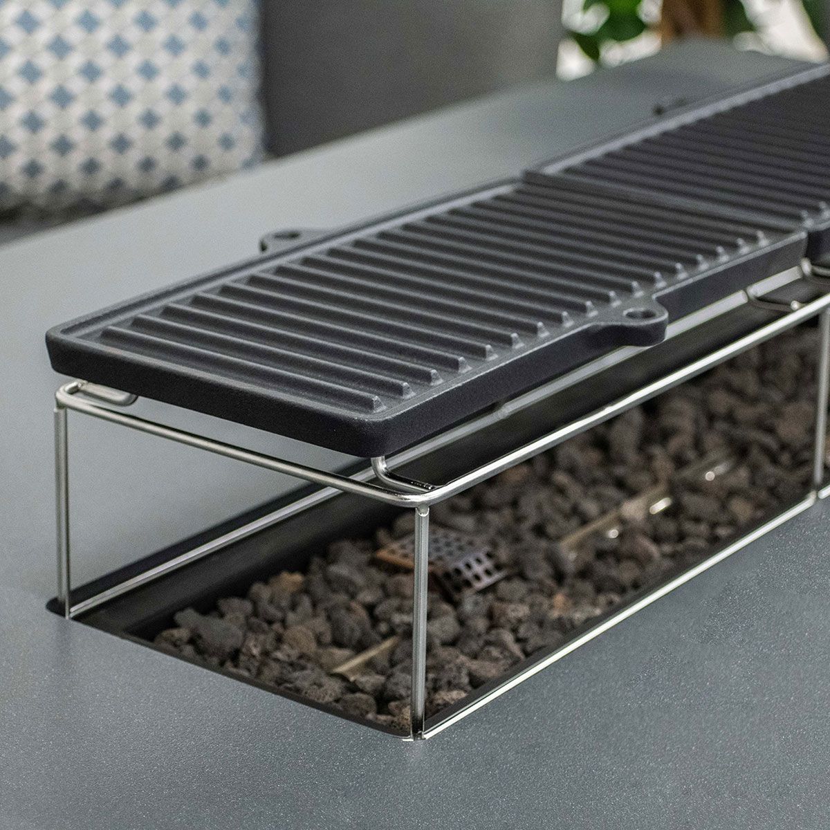 Pulse Rectangular Corner Dining Set with Fire Pit