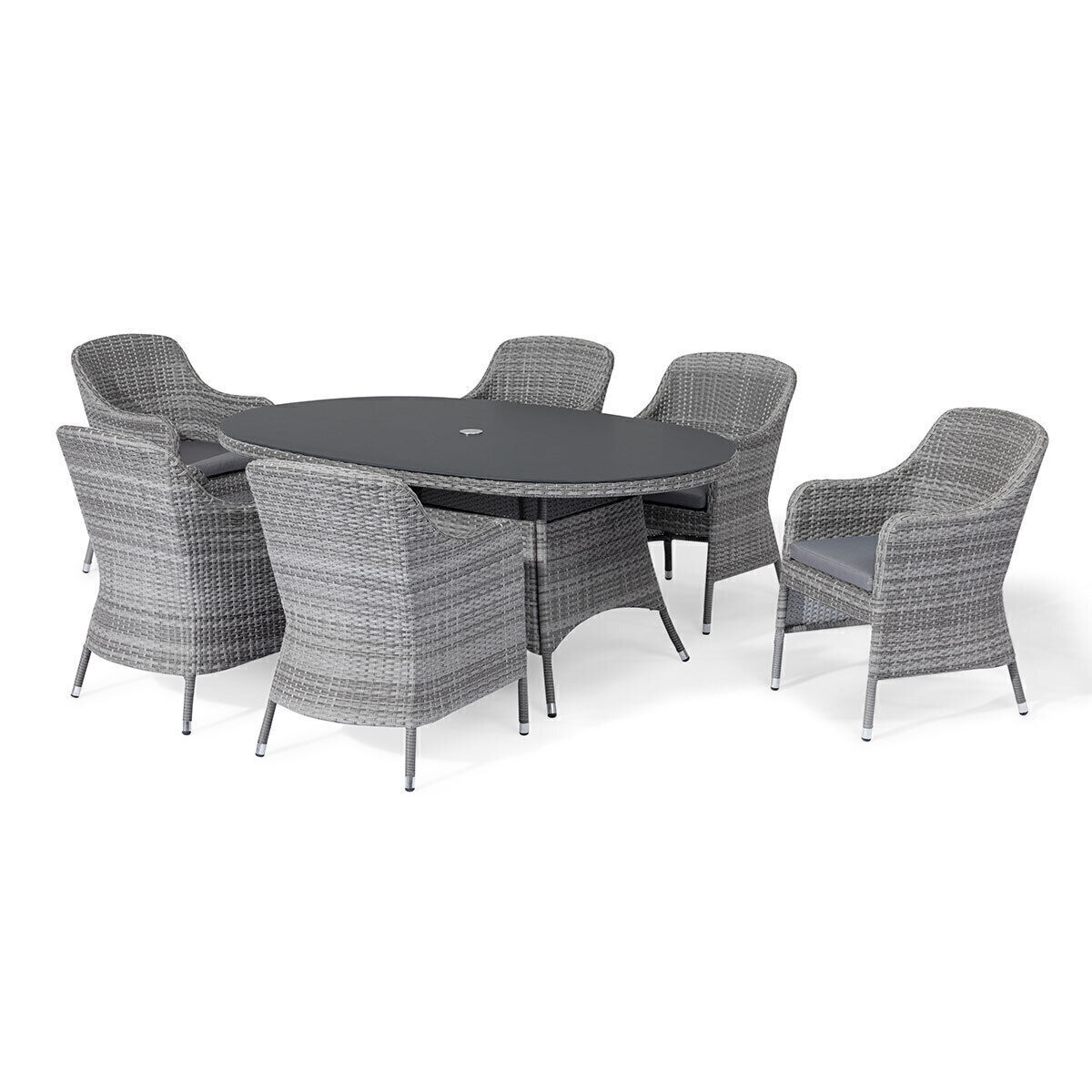 Santorini 6 Seat Oval Dining Set