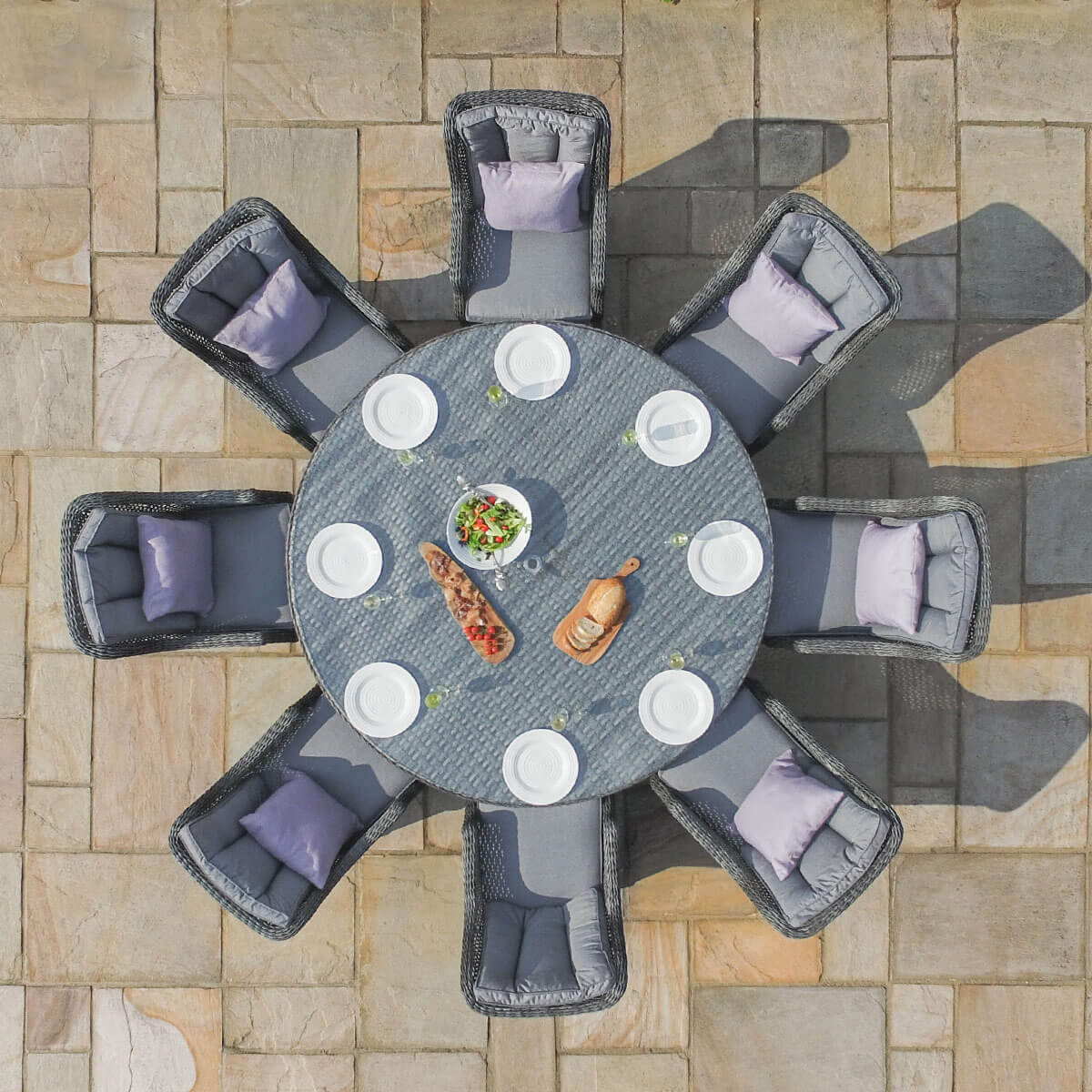 Victoria 8 Seat Round Dining Set