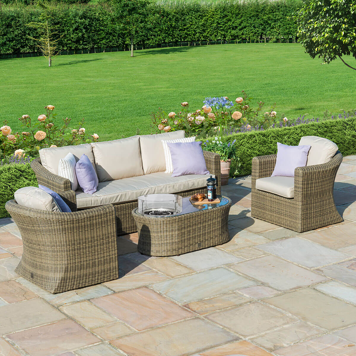 Winchester 3 Seat Sofa Set with Fire Pit