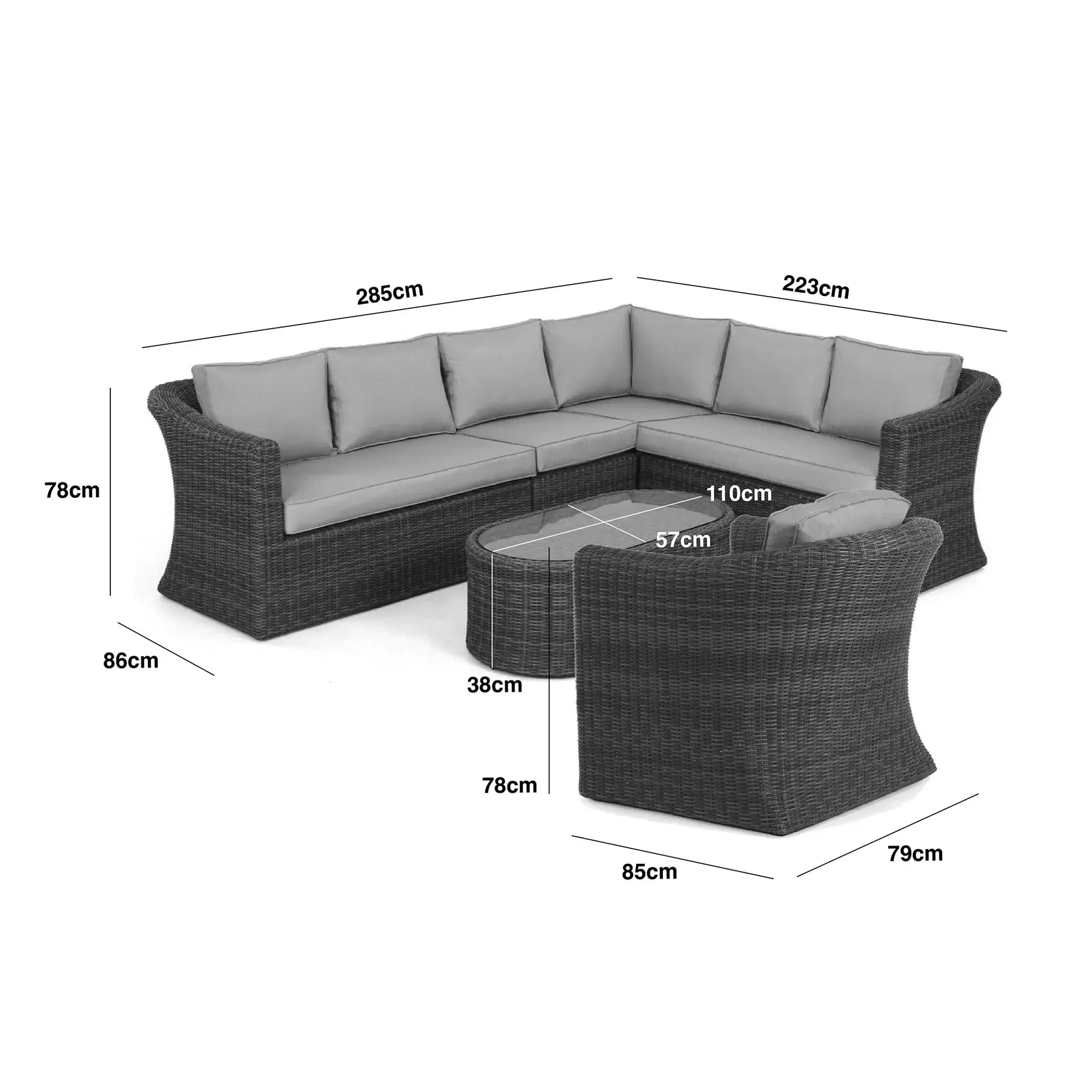 Winchester Large Corner Group with Chair