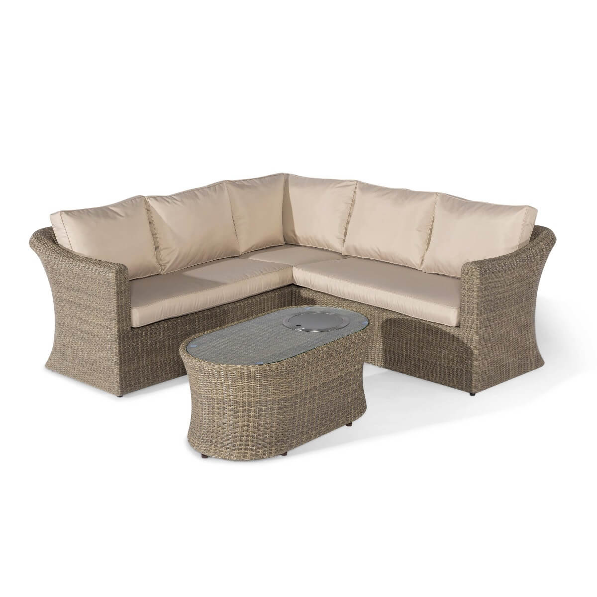 Winchester Small Corner Sofa Set with Fire Pit