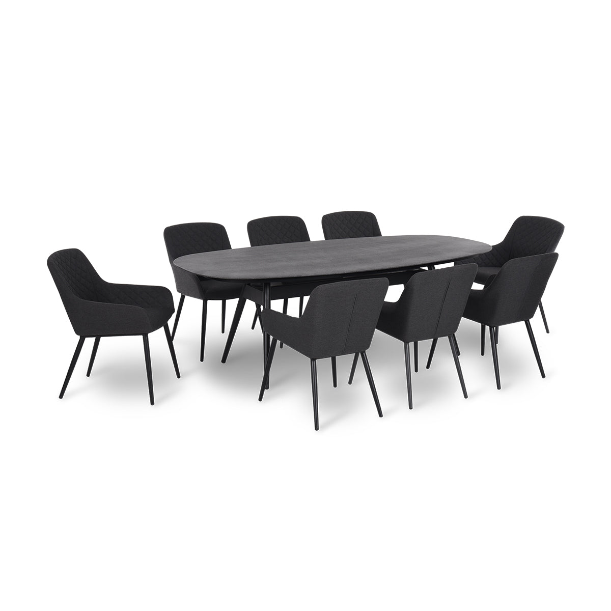 Zest 8 Seat Rectangular Fire Pit Dining Set