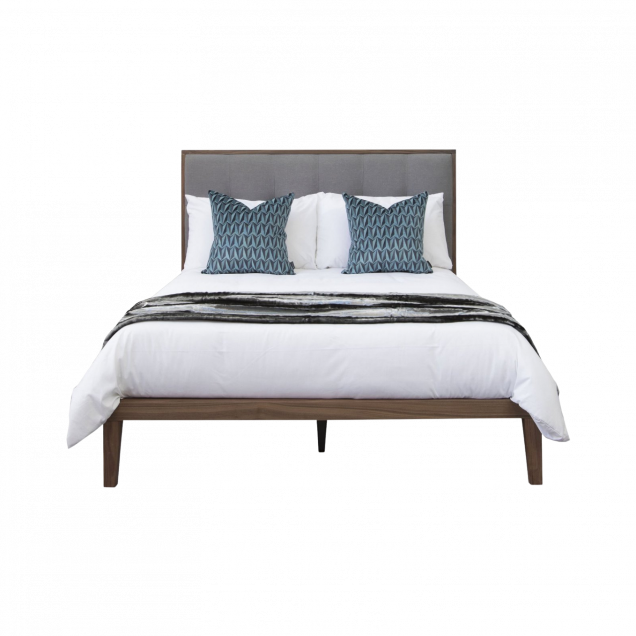 Calla Beds in Walnut/Grey