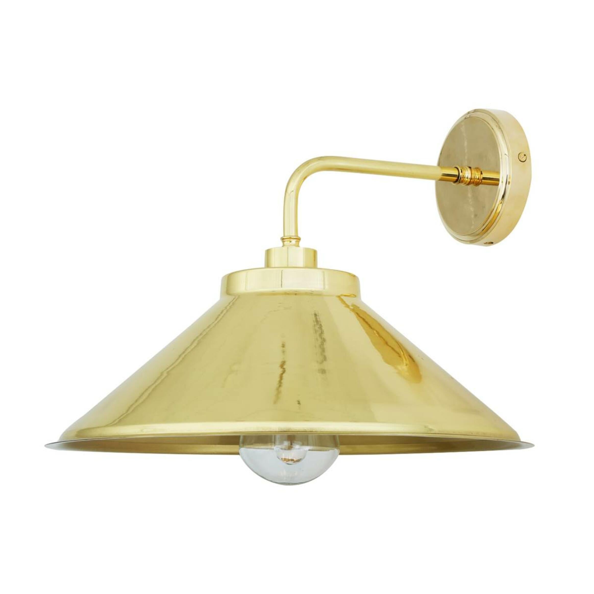 Mullan Nerissa Brass Bathroom Wall Light - IP65 Rated